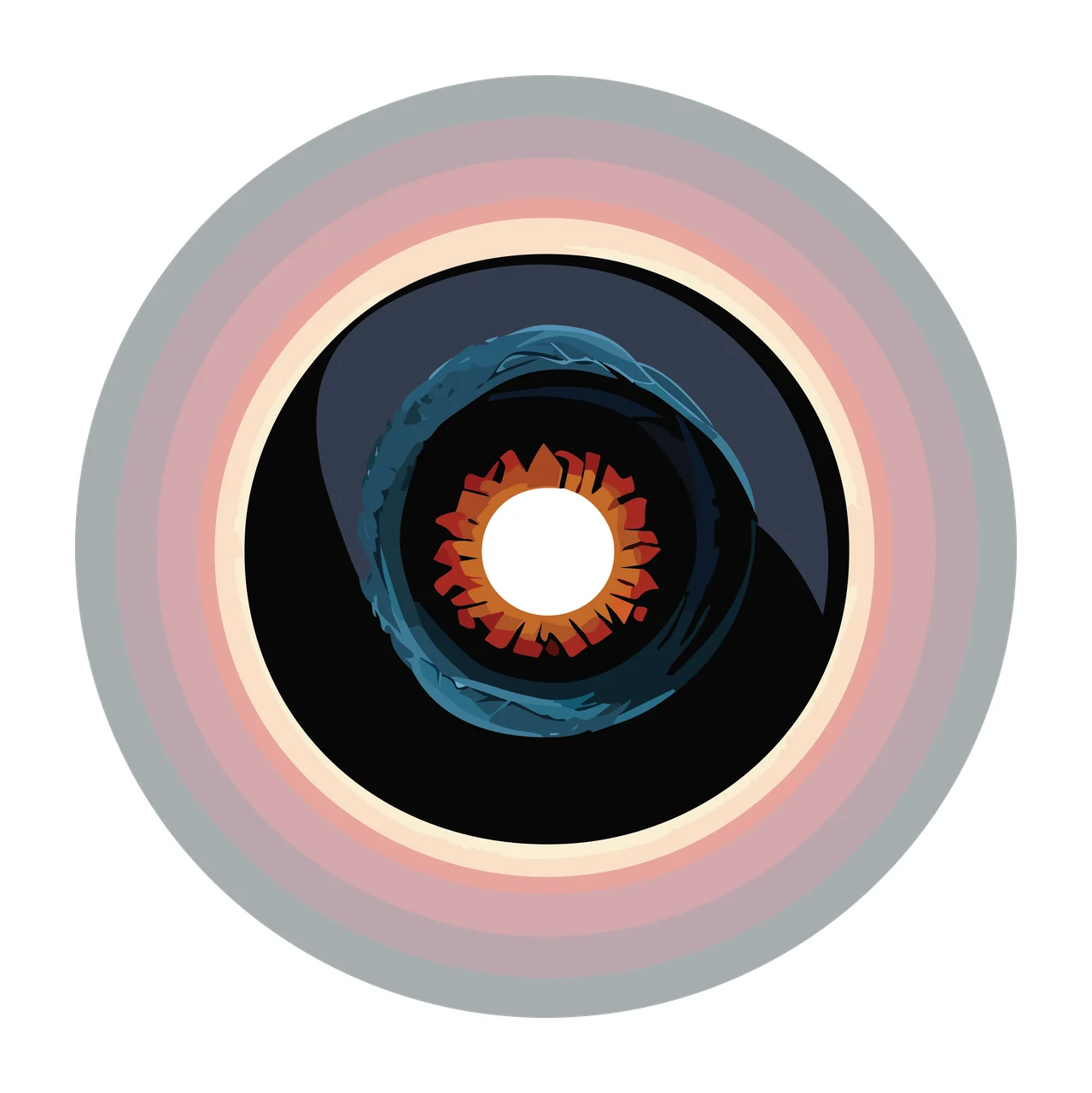 Solid Black Circle Graphic Element stationary minimalist shape