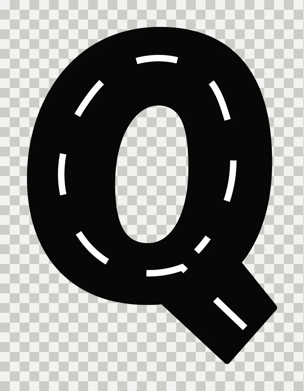 Race Track Font Character 07 racing checkered flag speedway transparency and detail preview thumbnail