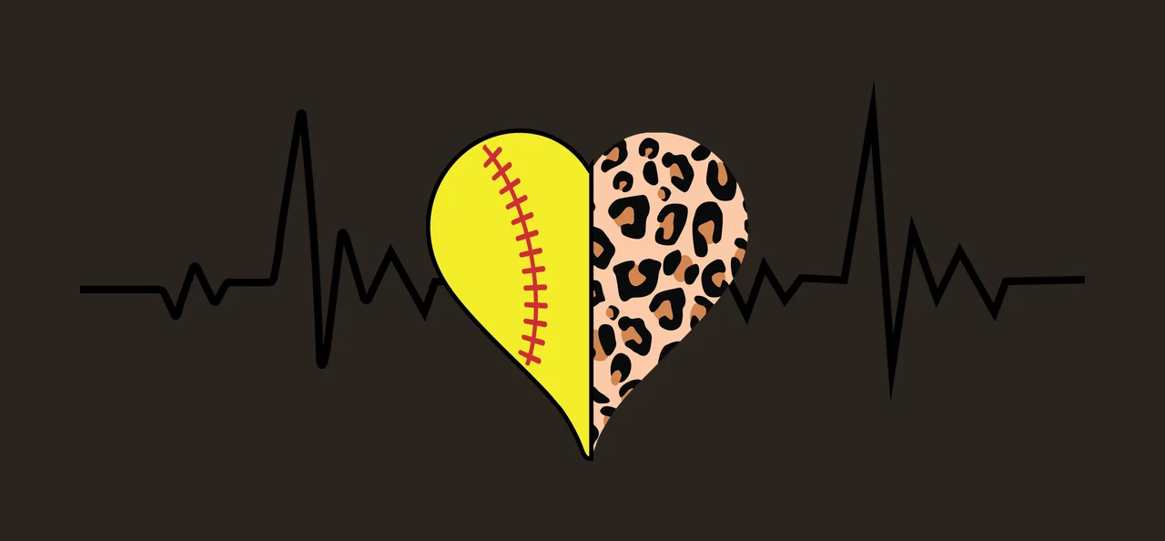 Heart Heartbeat Line With Patterned Shape linear black white contrast preview thumbnail