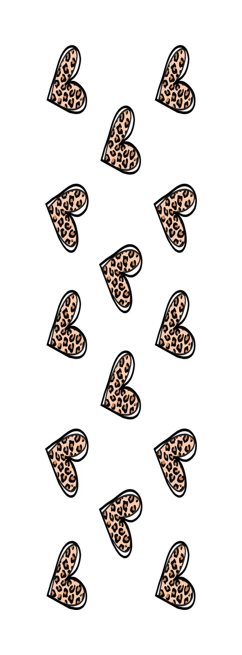 Vertical Heart Pattern With Texture repeated black plain spiral