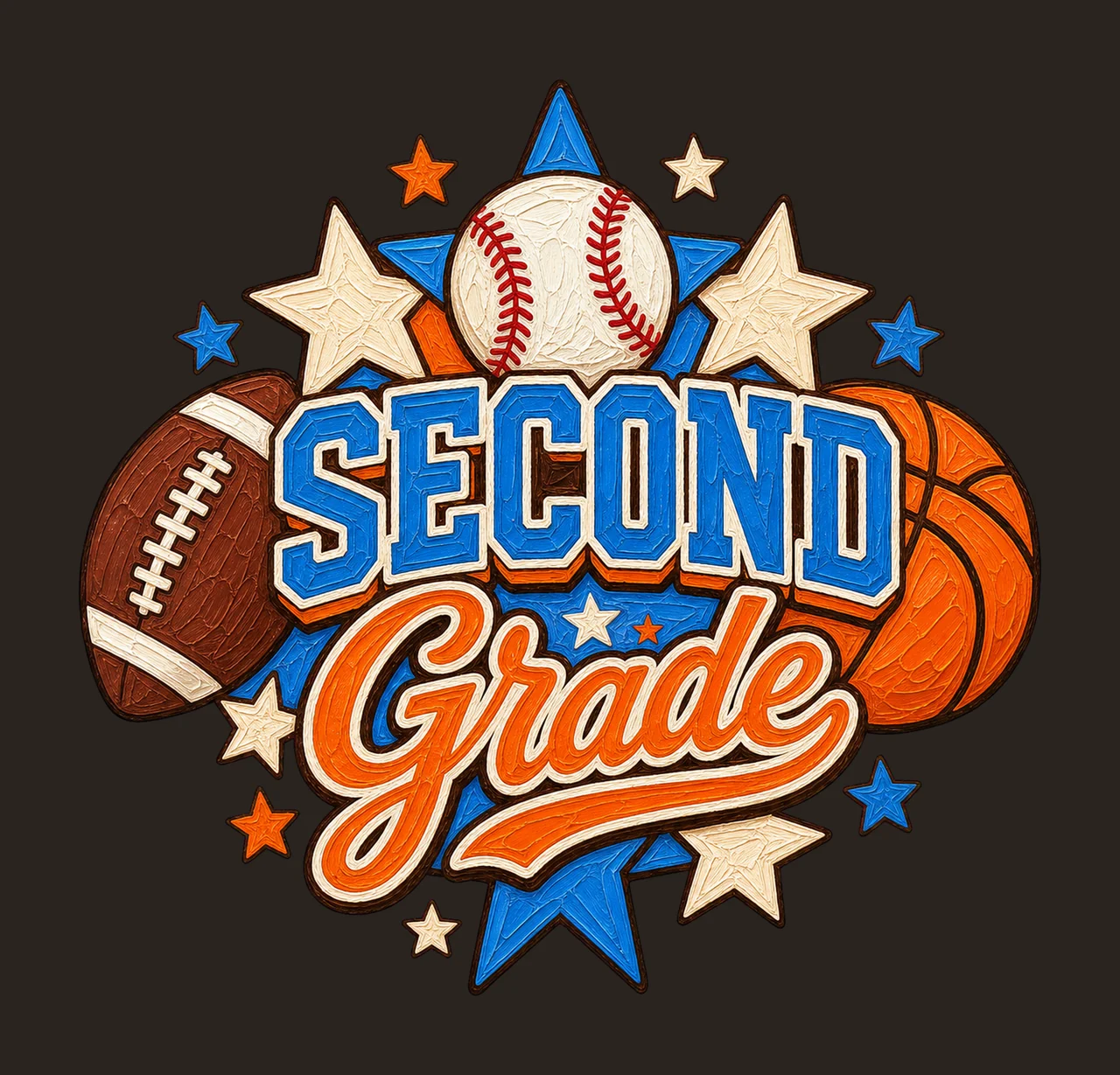 Sports Back To School Grade Football Basketball Variation F contrast preview thumbnail