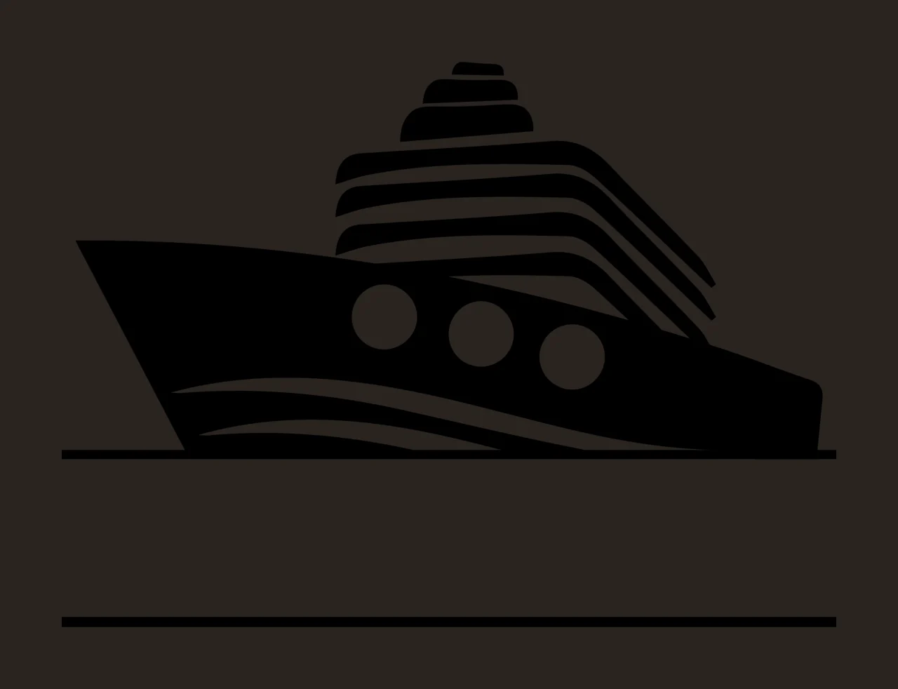Cruise Ship Floating With Travel And Black contrast preview thumbnail