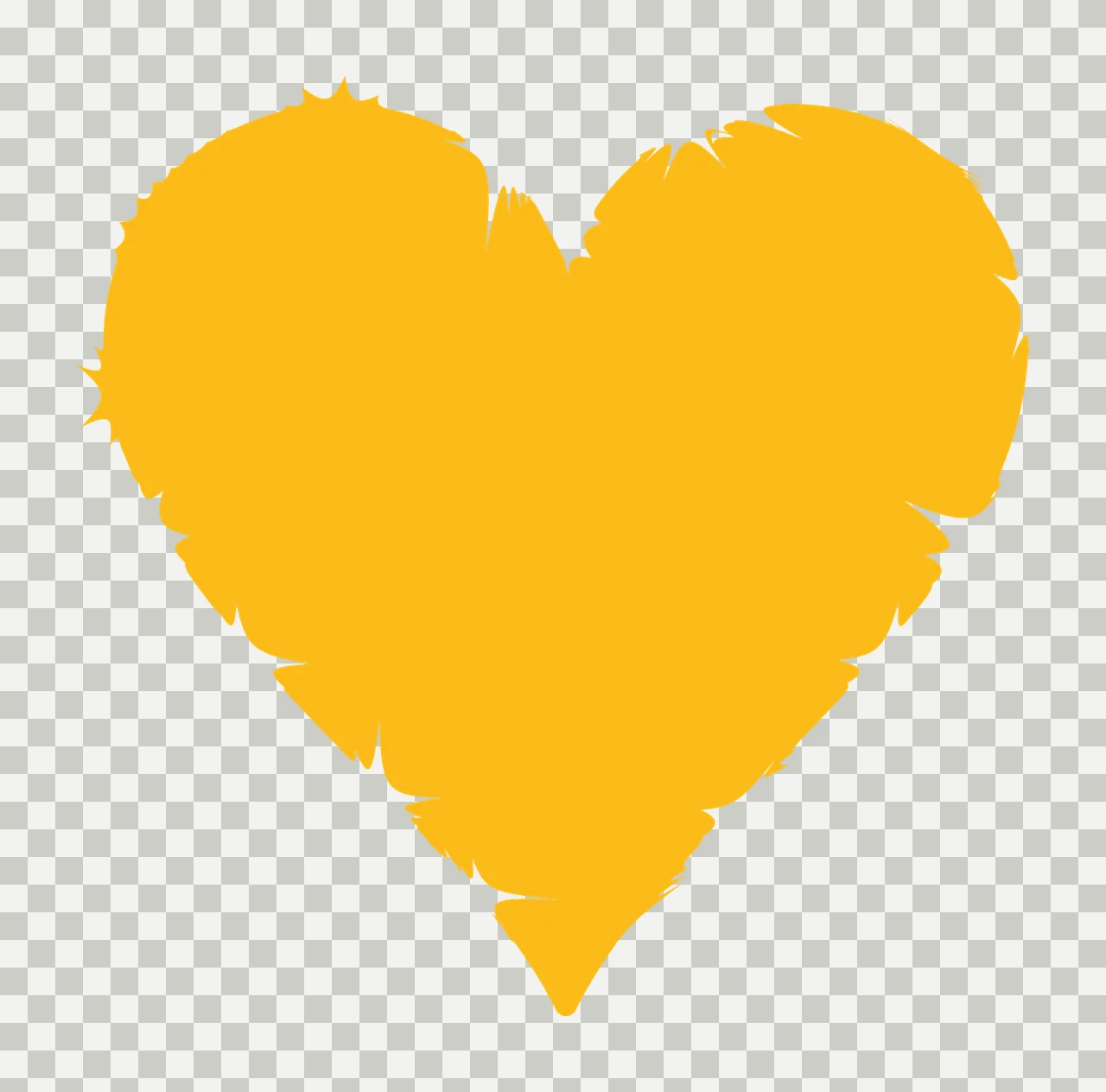 Black Heart Silhouette With Feathered Edges white and shape transparency and detail preview thumbnail
