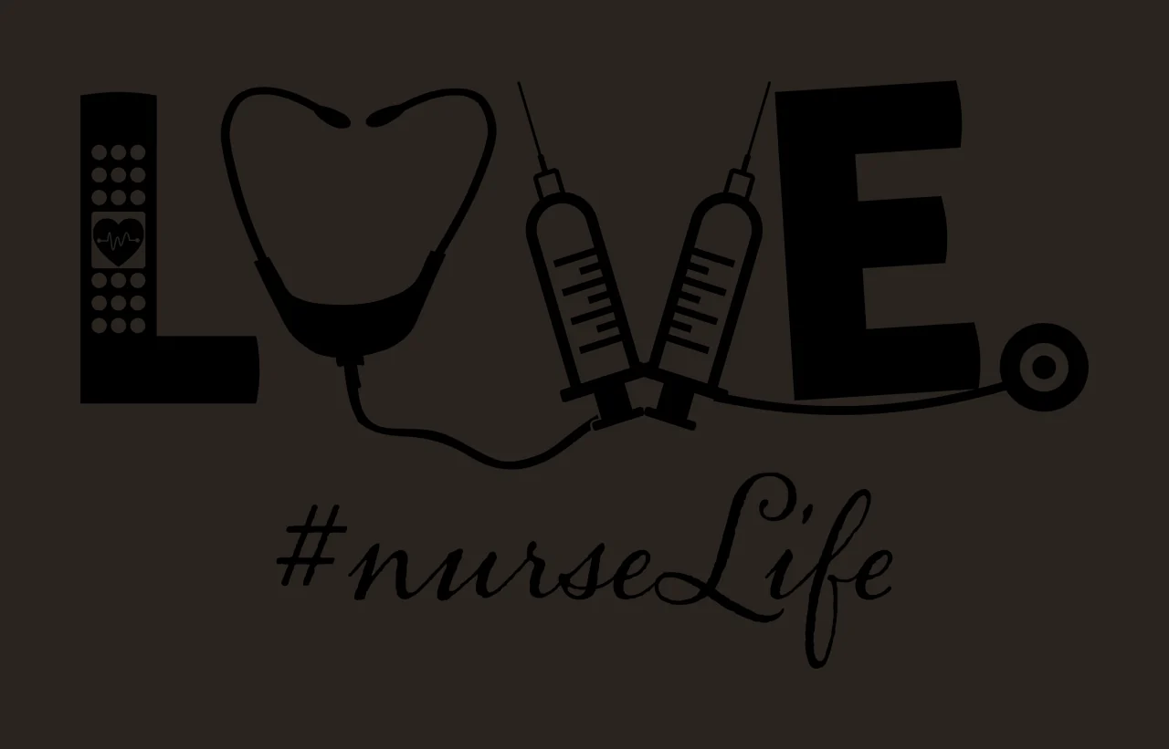 Love Text With Stethoscope And Syringes Forming Letters black contrast preview thumbnail