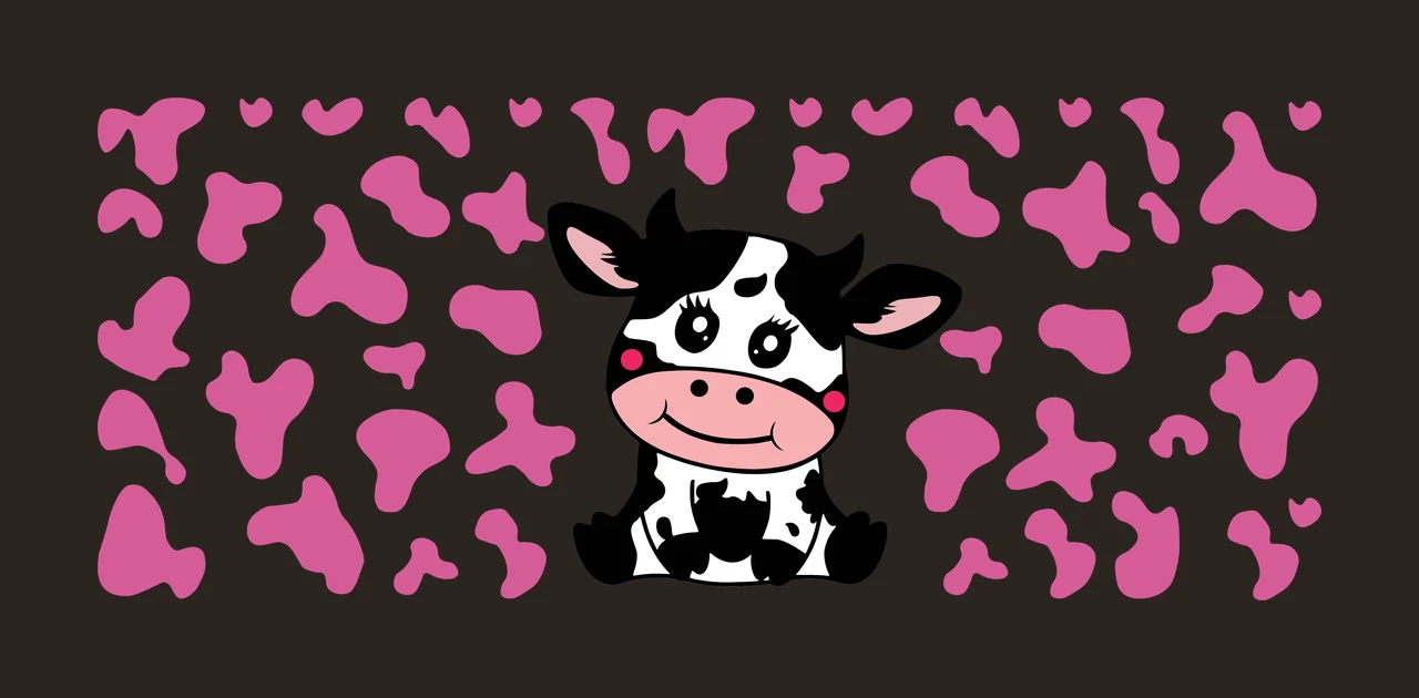 Cow Can Glass Wrap Small Silhouette With Spots sitting spot contrast preview thumbnail