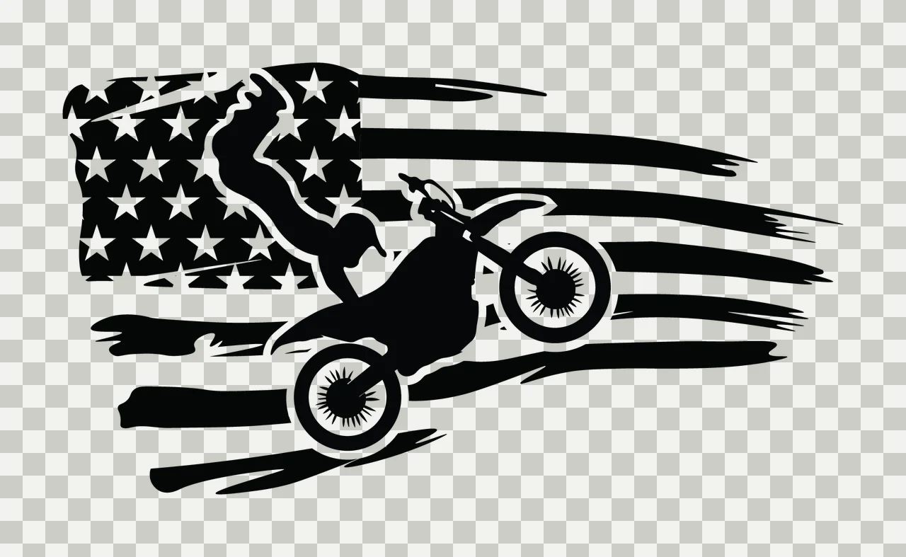 Can Glass Wrap Motorbike Jumping With Flag transparency and detail preview thumbnail
