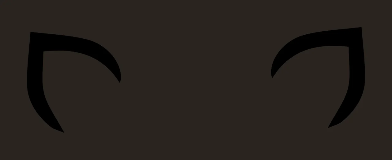 Two Pointed Black Shapes minimalist silhouette plain white contrast preview thumbnail