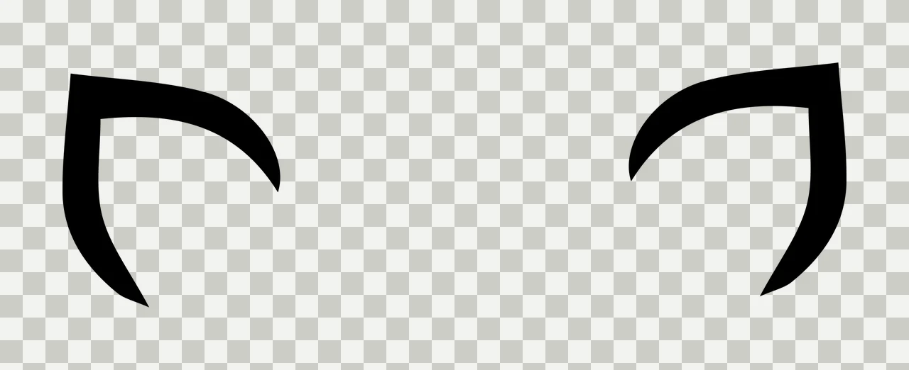 Two Pointed Black Shapes minimalist silhouette plain white transparency and detail preview thumbnail