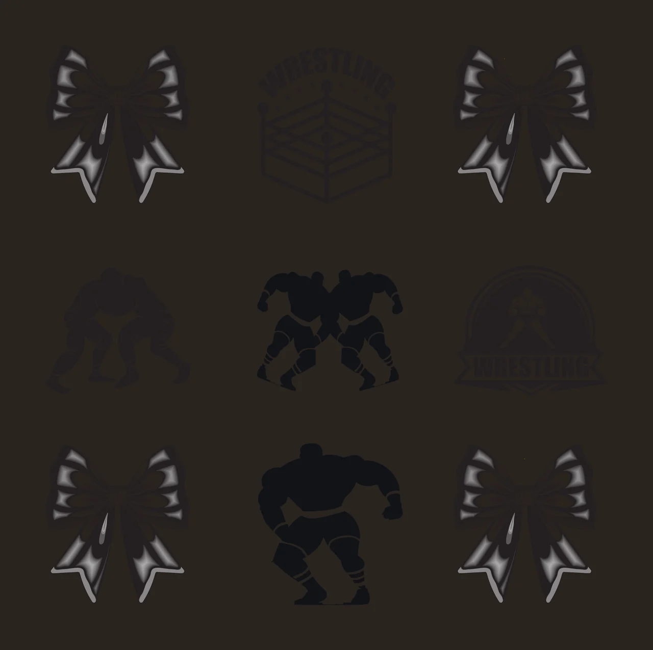 Wrestling Bow Sports Motif Collection motifs and bows Arrange contrast preview thumbnail
