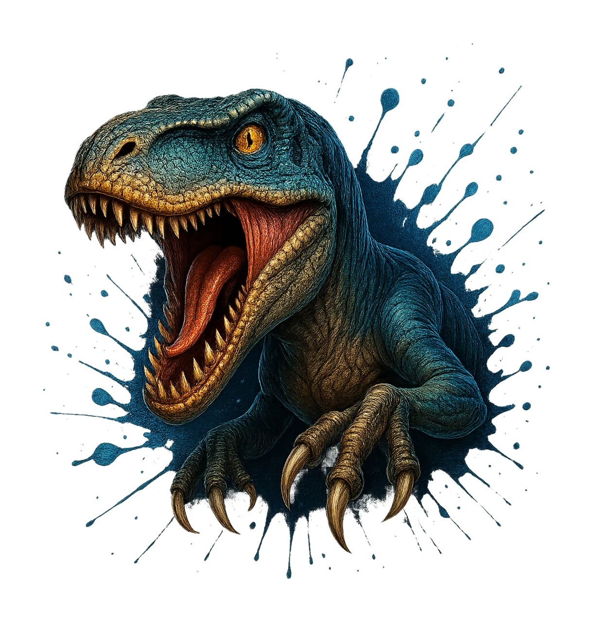 Dinosaur Blue Sublimation Rex Design for Shirts Dinosaur