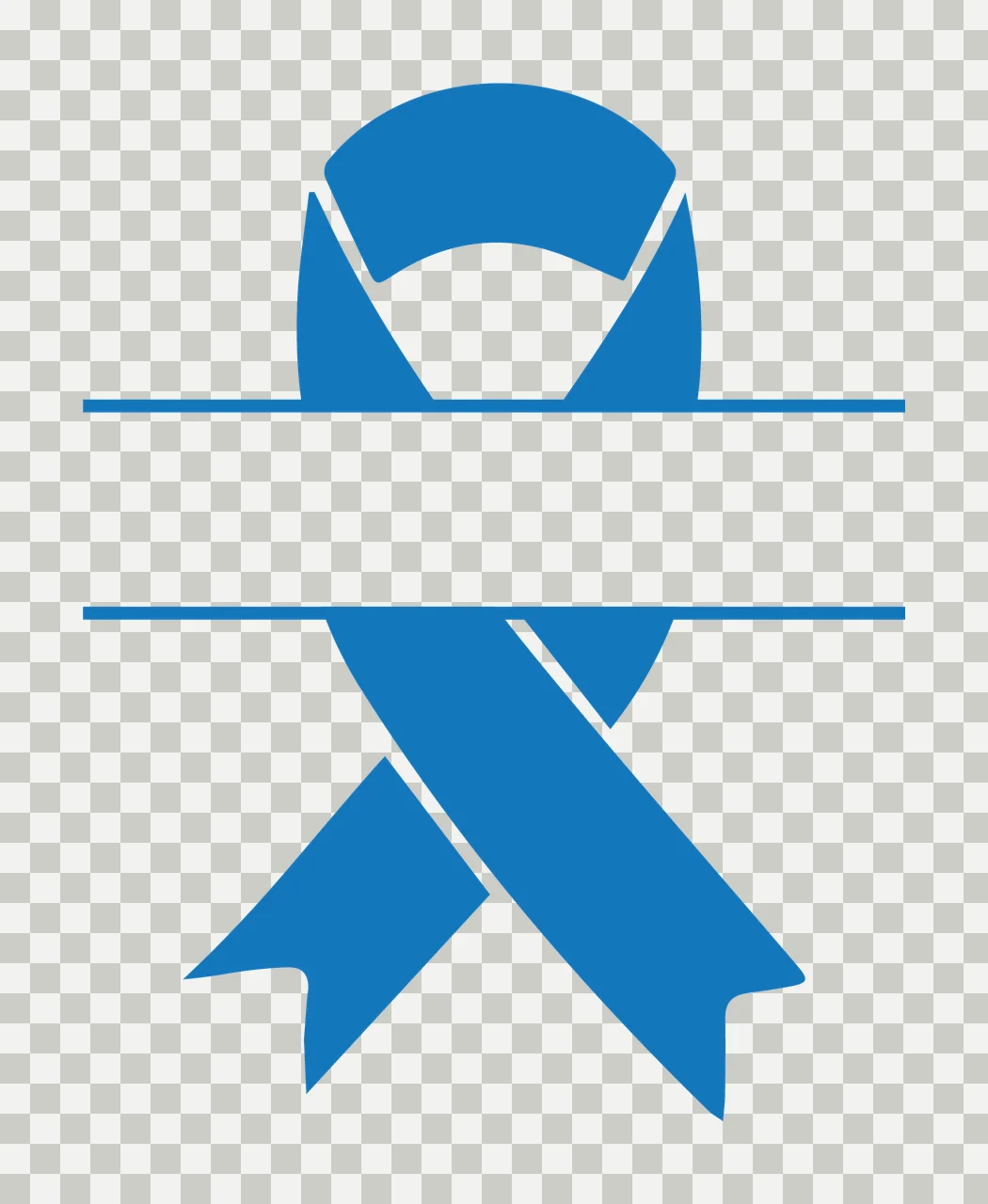 Ribbon Awareness Bisected With Banner And Empty transparency and detail preview thumbnail