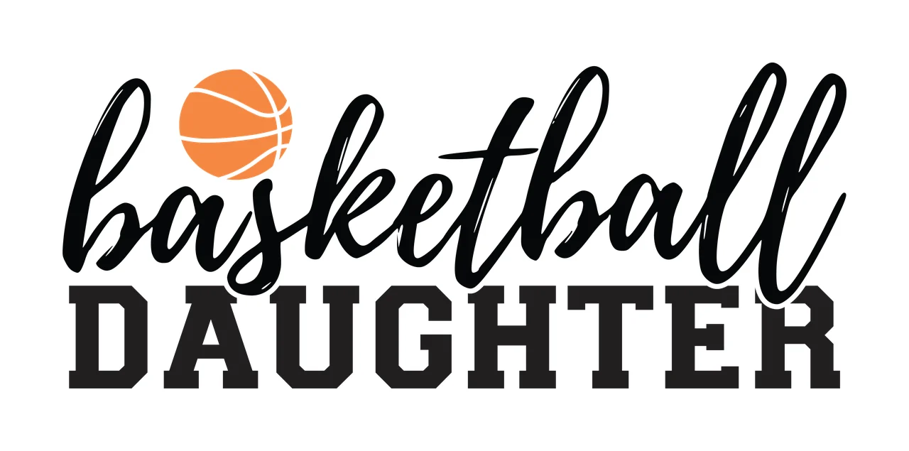 Basketball Daughter Black And White Graphic sport typography