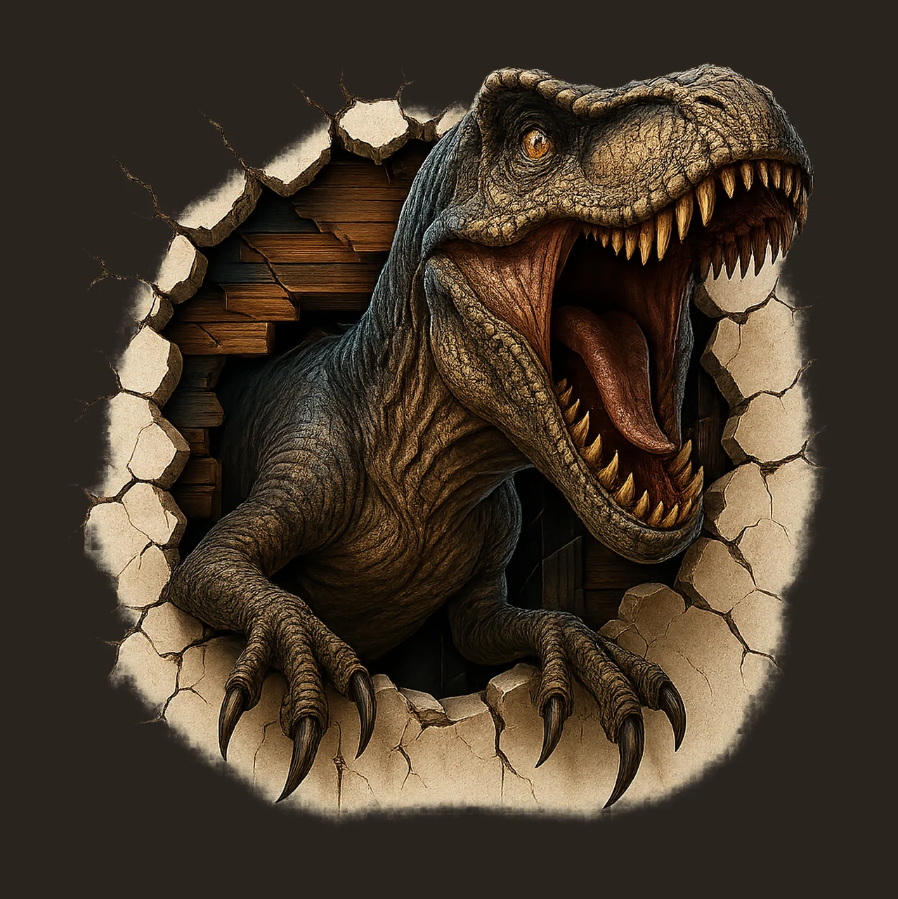 Boys dinosaur shirt design realistic dinosaur sublimation contrast preview thumbnail