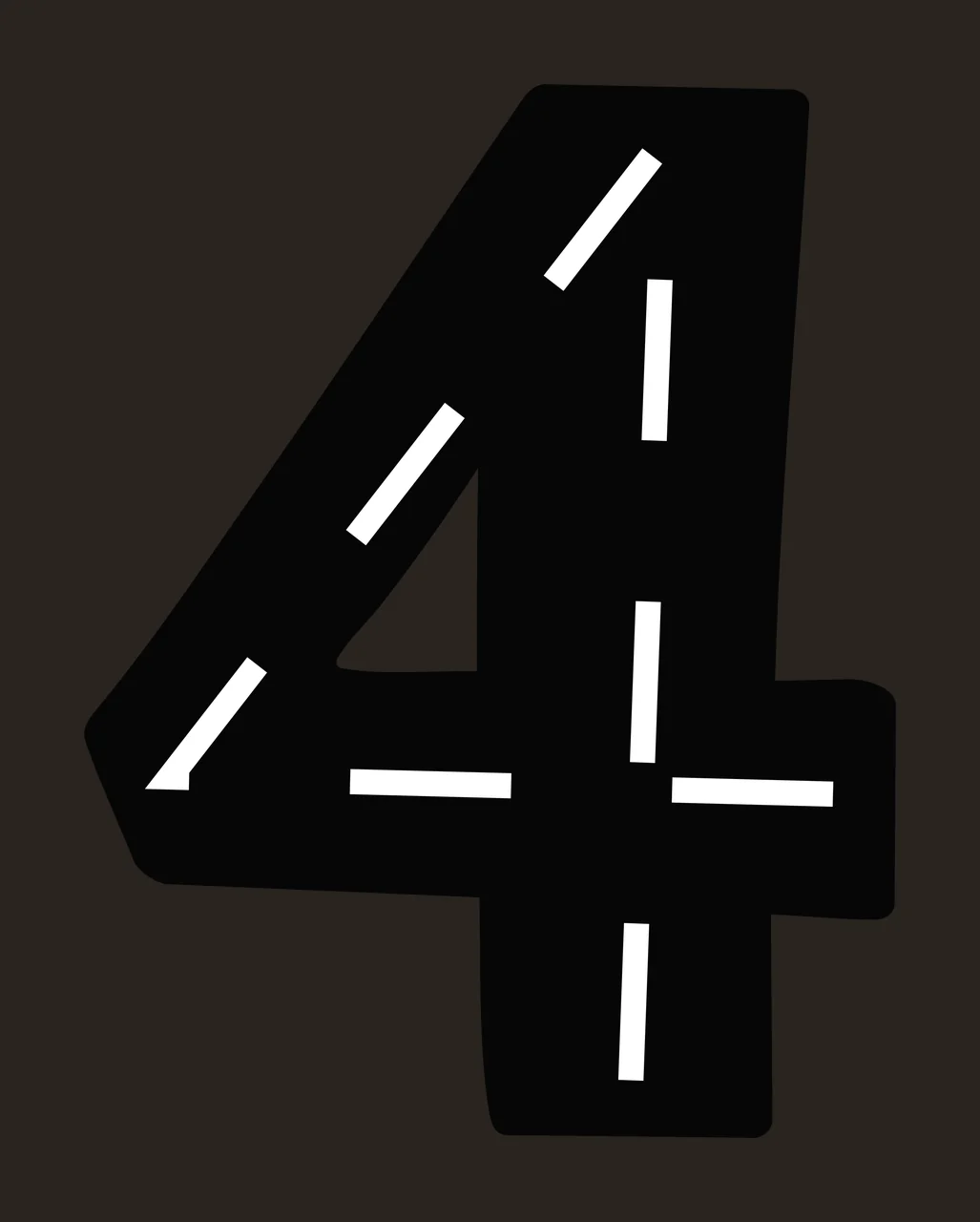 Race Track Font Character 27 racing checkered flag speedway contrast preview thumbnail