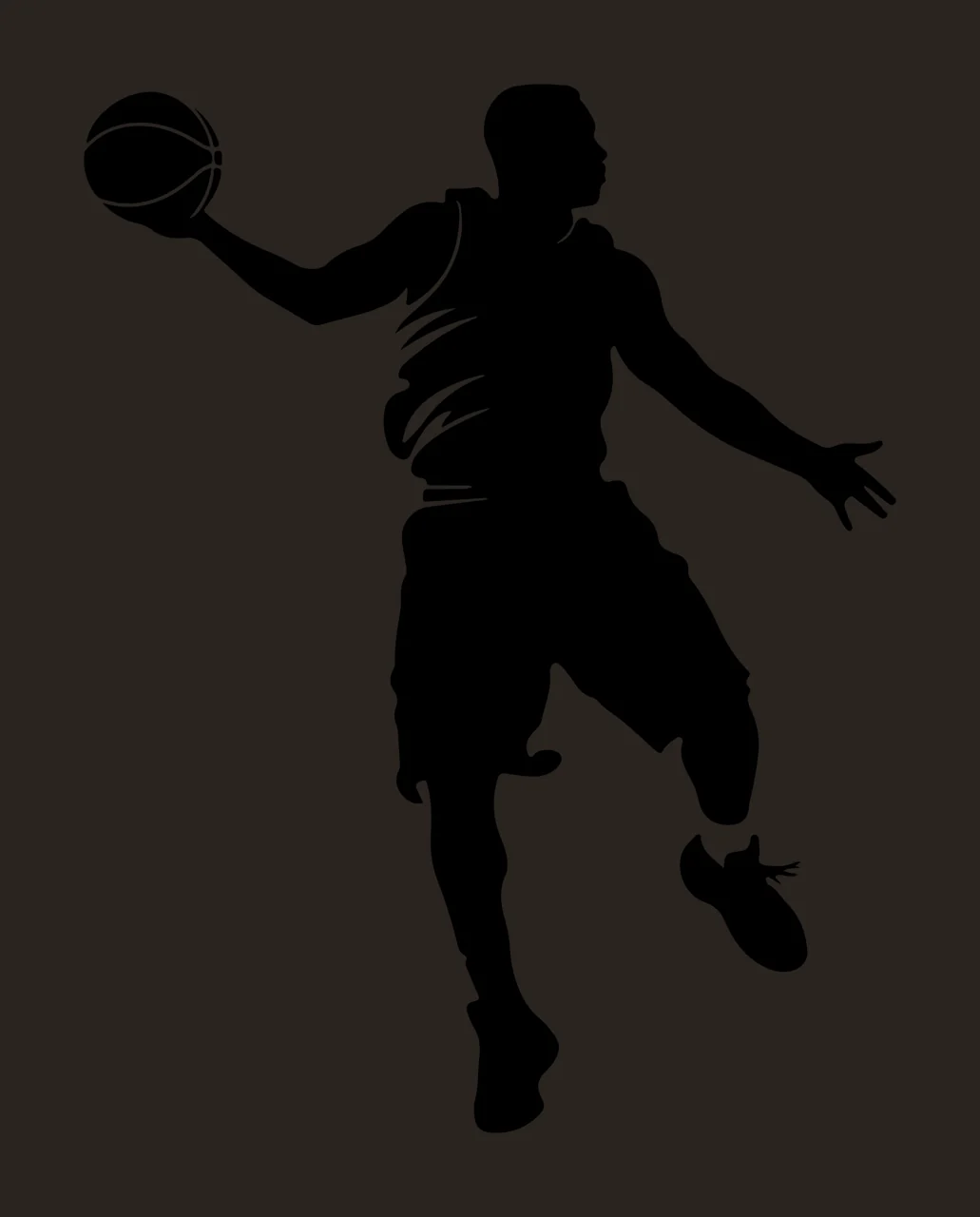 Can Glass Wrap Basketball Player Leaping With Silhouette contrast preview thumbnail