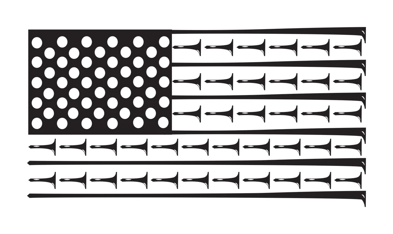 Golf Flag Design With Polka Dots And Rows patterned tees graphic