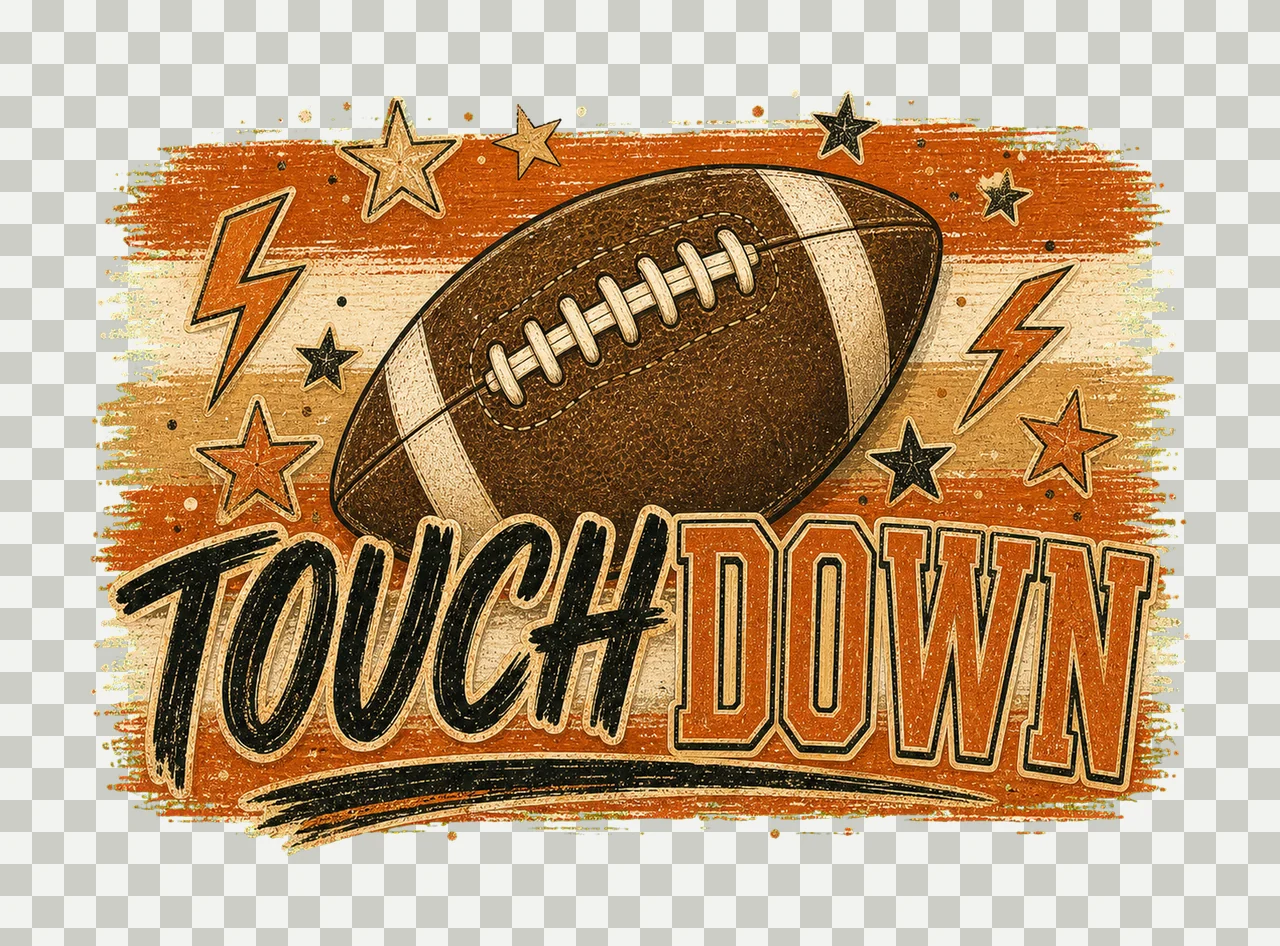 Touchdown Football Season Stripes Football Mom Variation D transparency and detail preview thumbnail