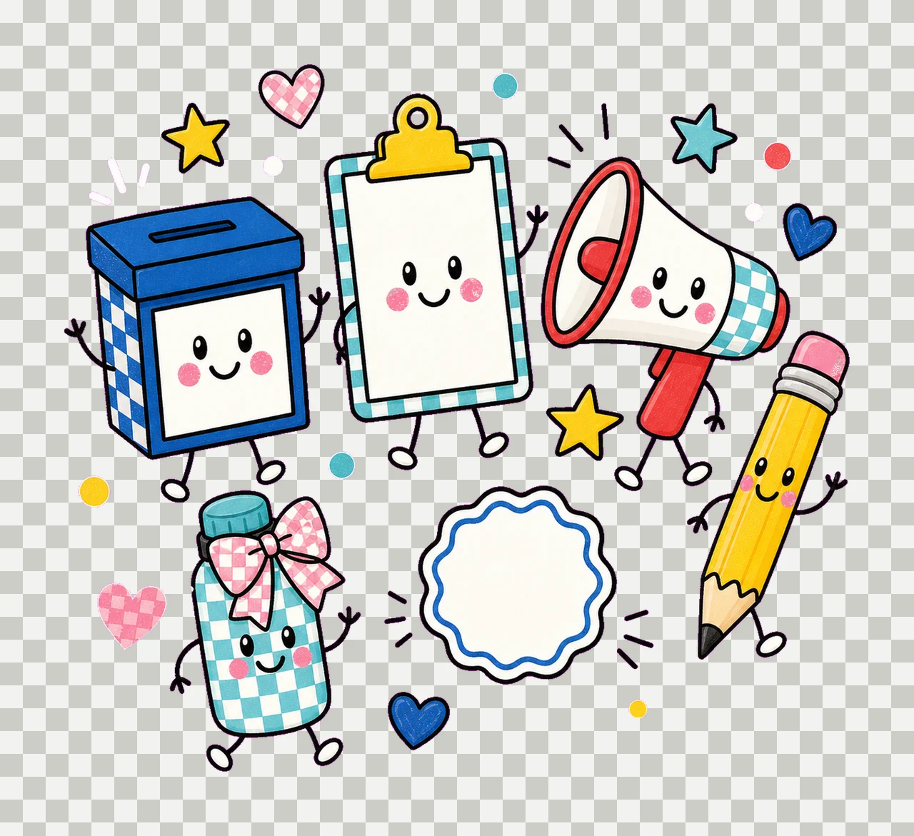 student council 02 preppy checker sublimation instant shirt transparency and detail preview thumbnail