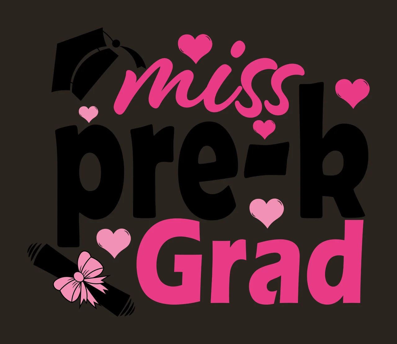 Text With Symbols typography and icons celebrate graduation cap contrast preview thumbnail