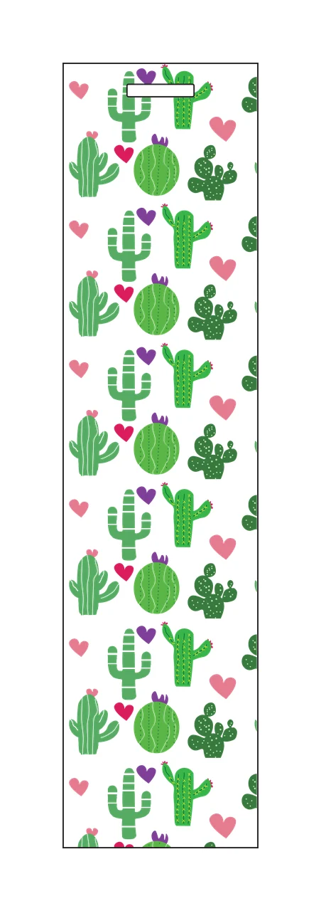 Cactus And Heart Repeating Pattern cactuses hearts silhouette