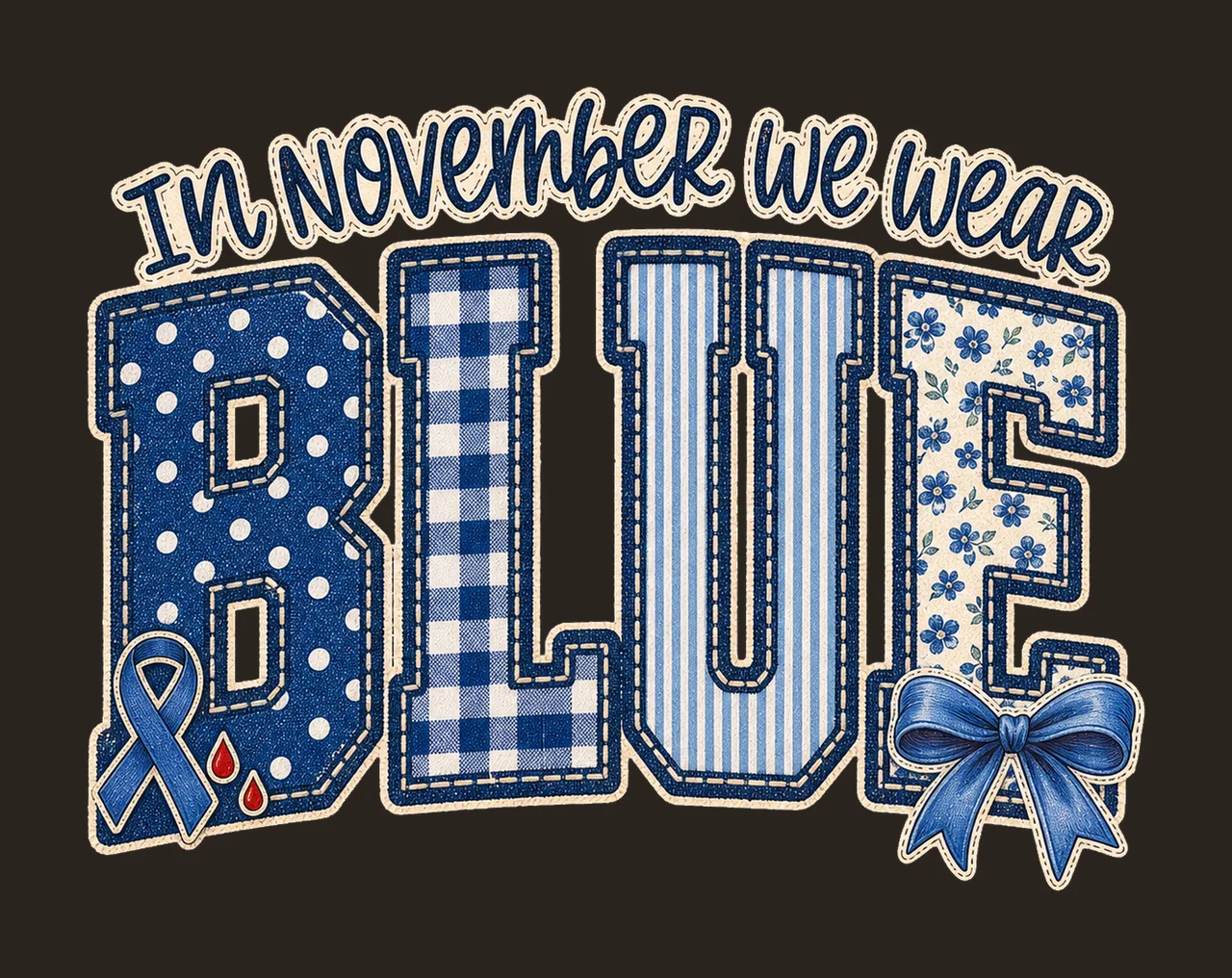 In November We Wear Blue Diabetes Awareness Variation A contrast preview thumbnail