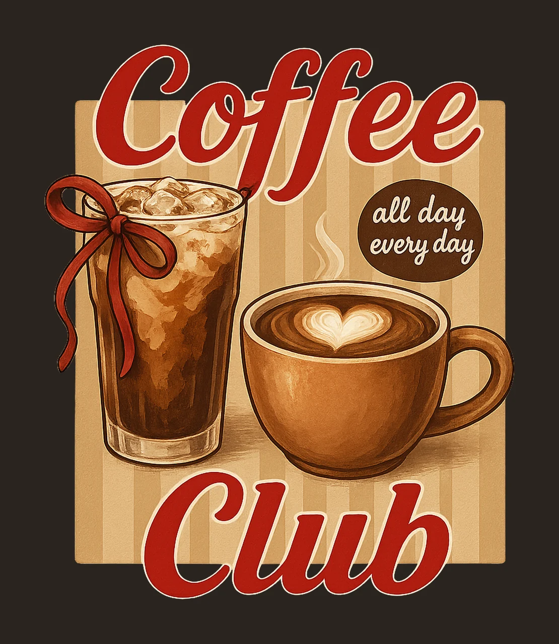 Coffee funny coffee lover design Coquette coffee distressed contrast preview thumbnail