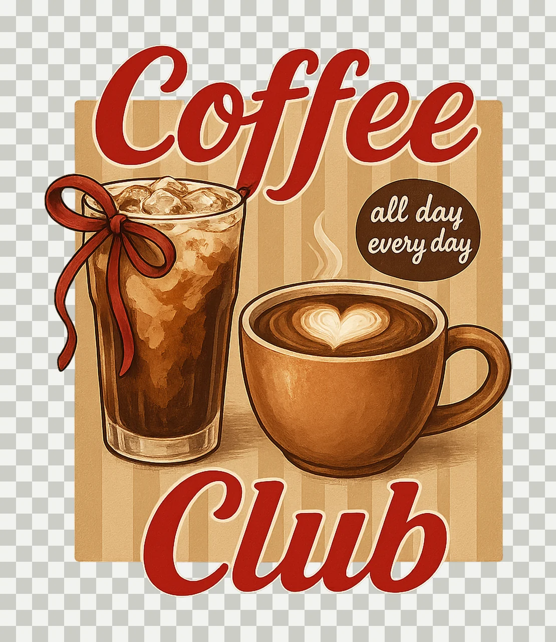 Coffee funny coffee lover design Coquette coffee distressed transparency and detail preview thumbnail