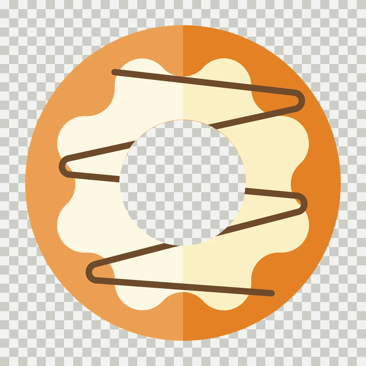 Keychain Black Ring Donut Shape Forming circle center hole transparency and detail preview thumbnail
