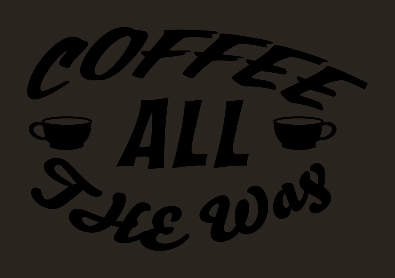 Can Glass Wrap Coffee All The Way Text cup cups black white contrast preview thumbnail