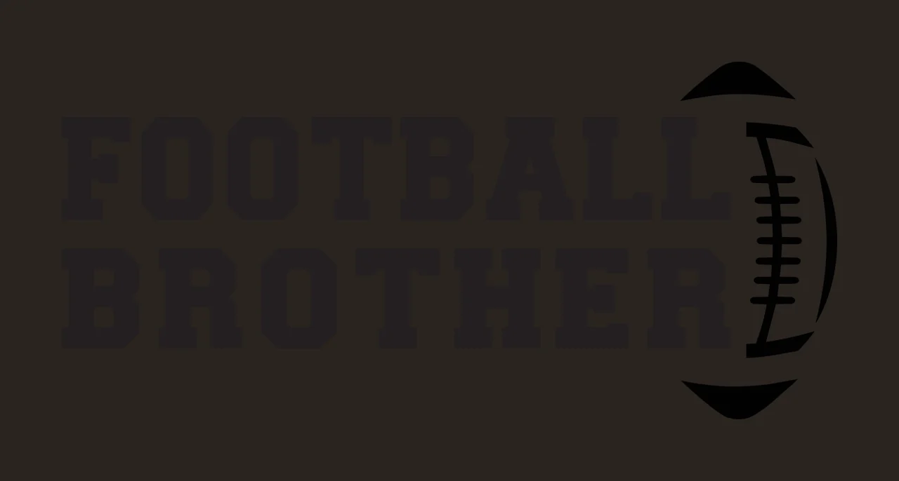 FOOTBALL BROTHER Football sibling support Design with text and sporty collegiate in black and white contrast preview thumbnail