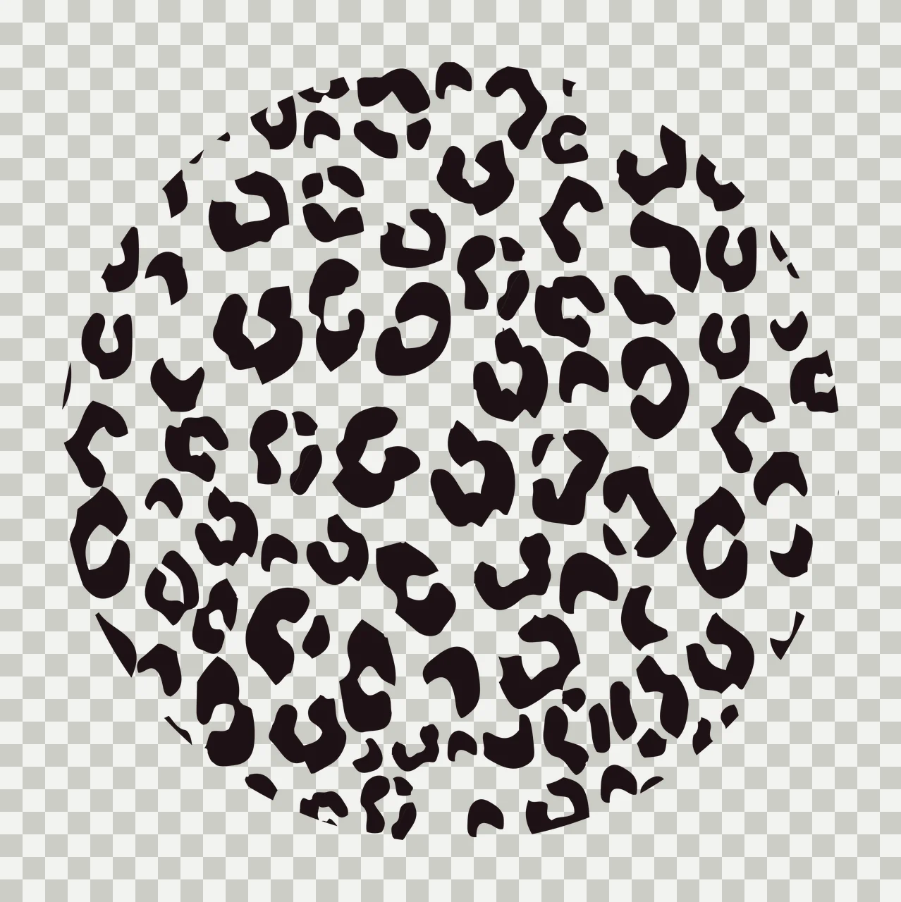 Keychain Leopard Print Circular Pattern patterning spots circle transparency and detail preview thumbnail