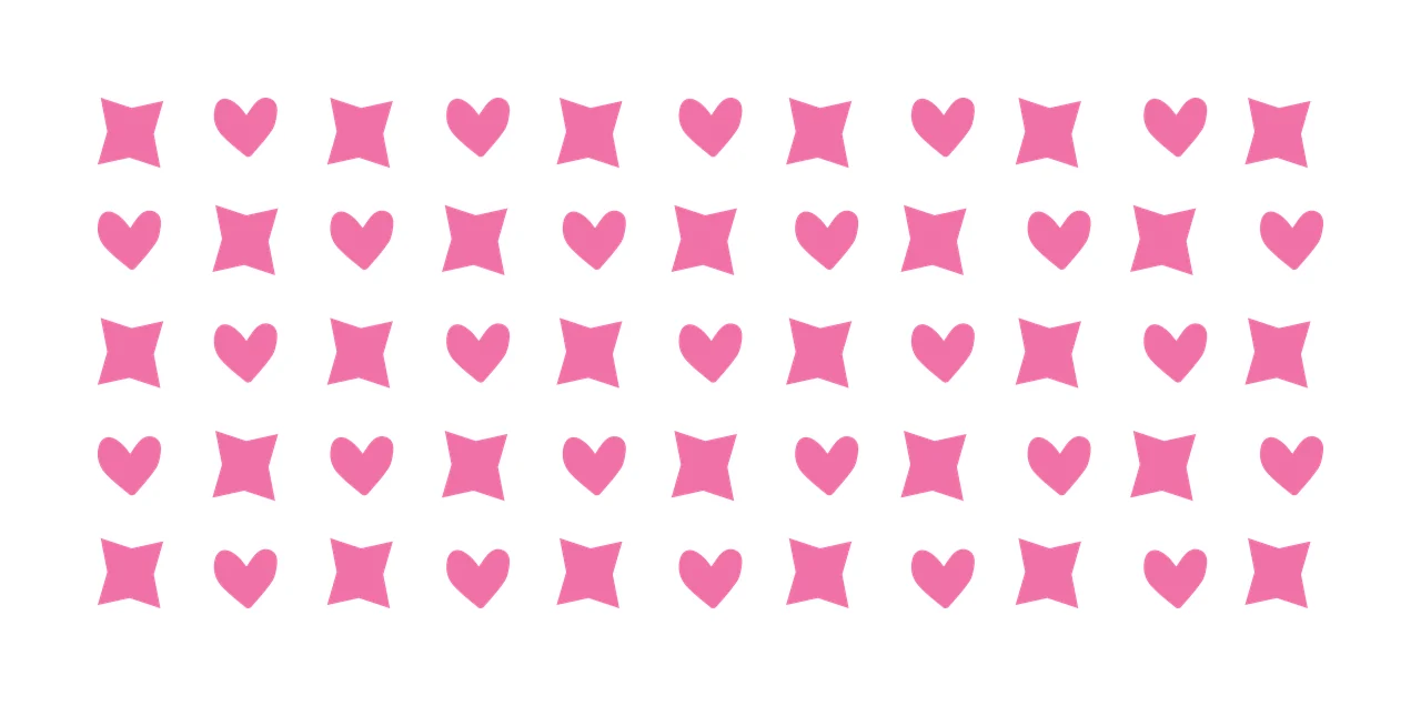 Can Glass Wrap Pattern Of Alternating Heart shapes square repeating