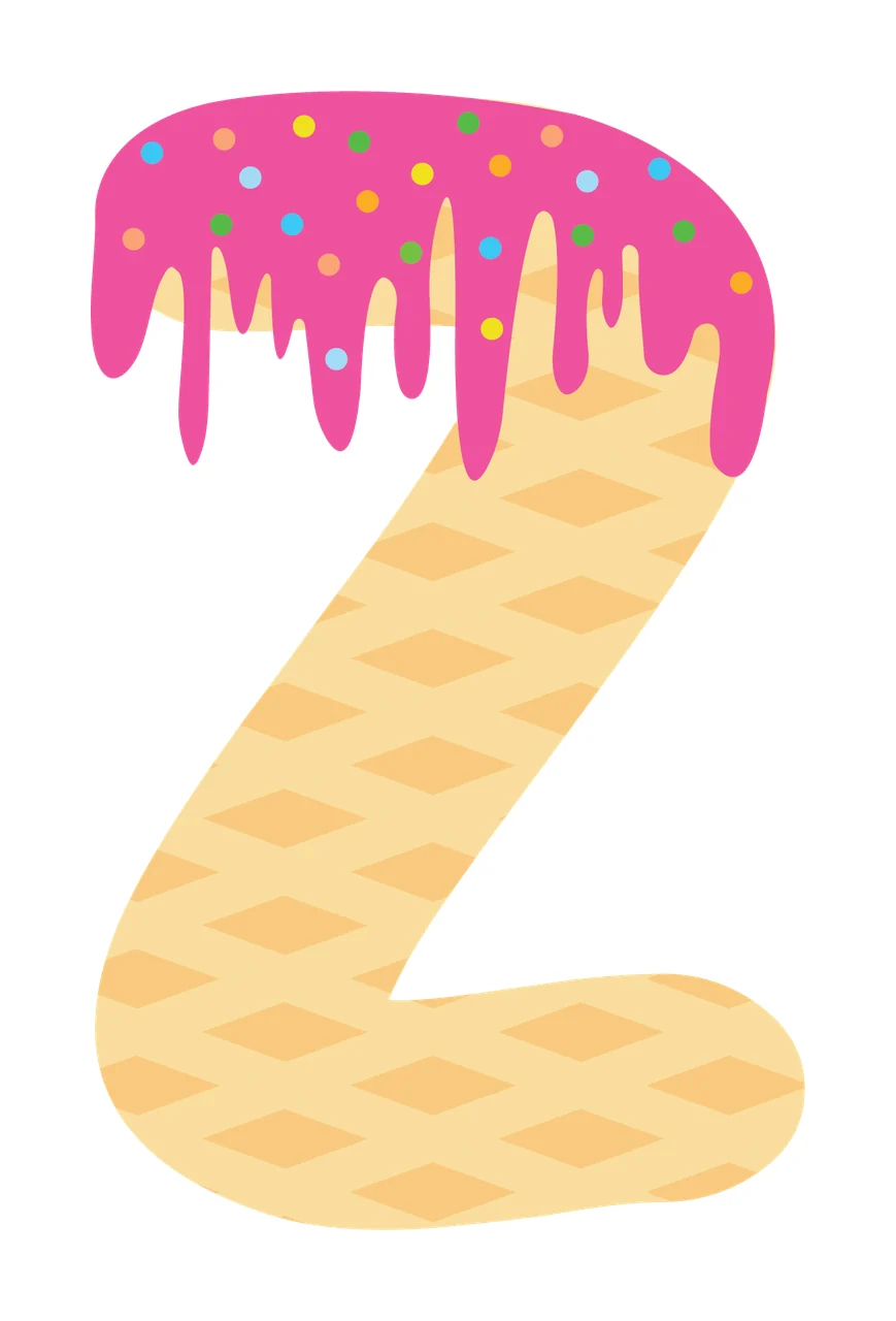 Ice Cream Font Character 17 scalable logo design icon