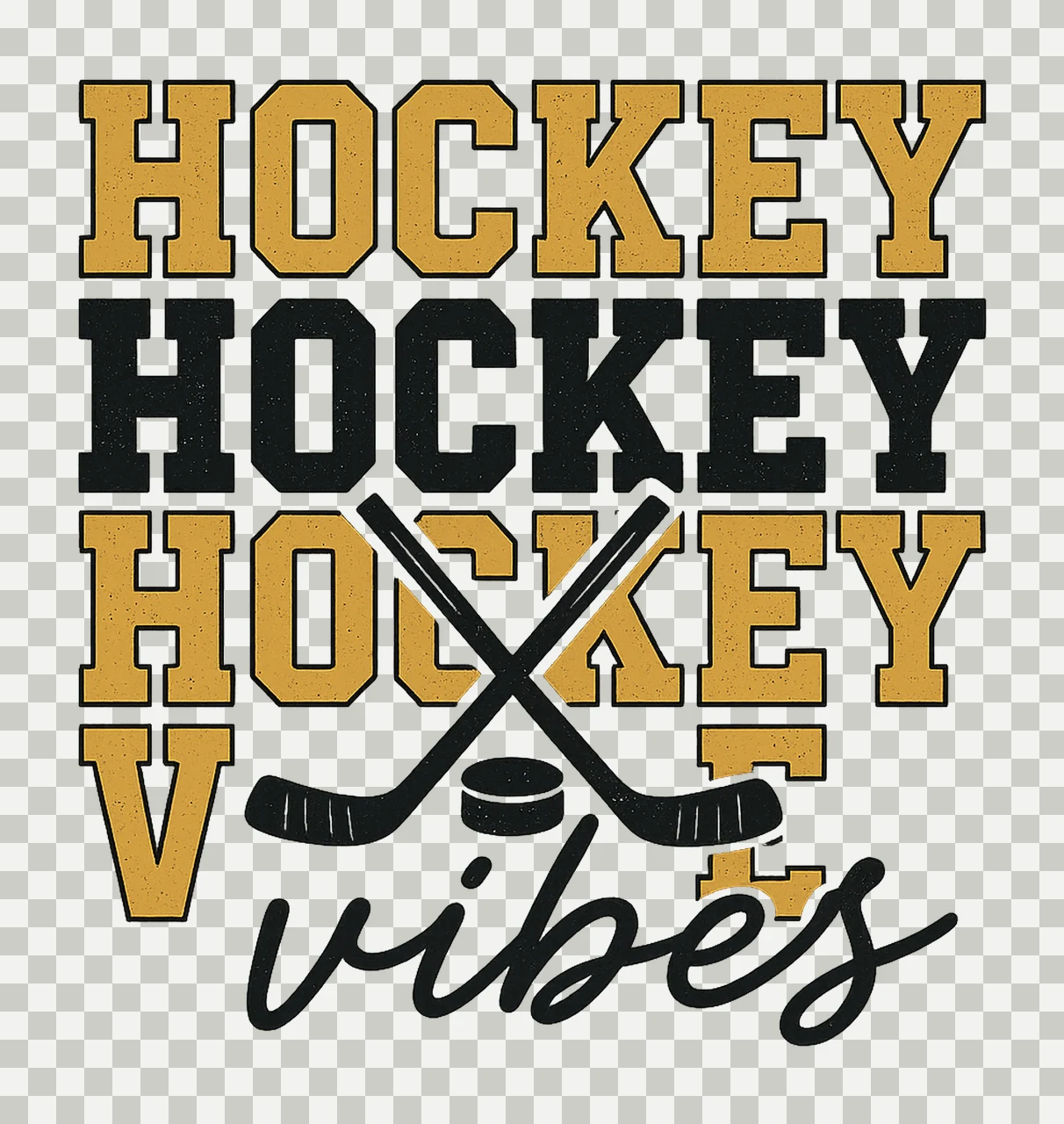 Hockey vibes Sublimation Design Hockey Mom Artwork Sports transparency and detail preview thumbnail