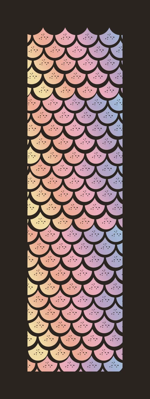 Black And White Scalloped Scale Pattern scallop geometric dot contrast preview thumbnail