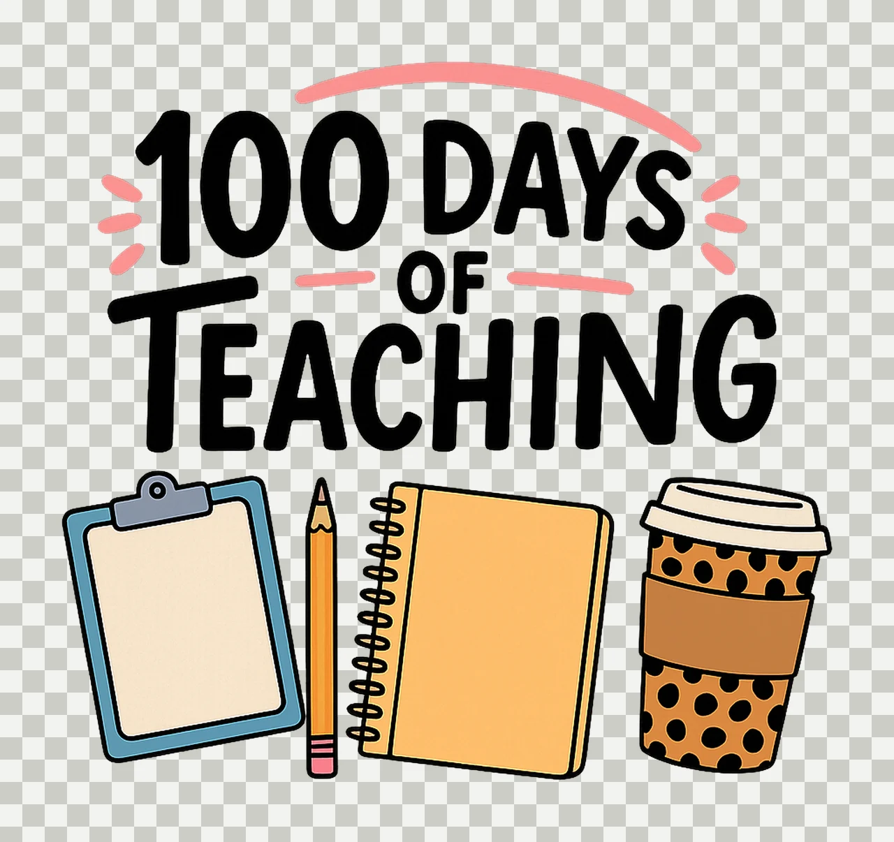 100 Days Of Doing Teacher Stuff 100th Day Of School Design transparency and detail preview thumbnail
