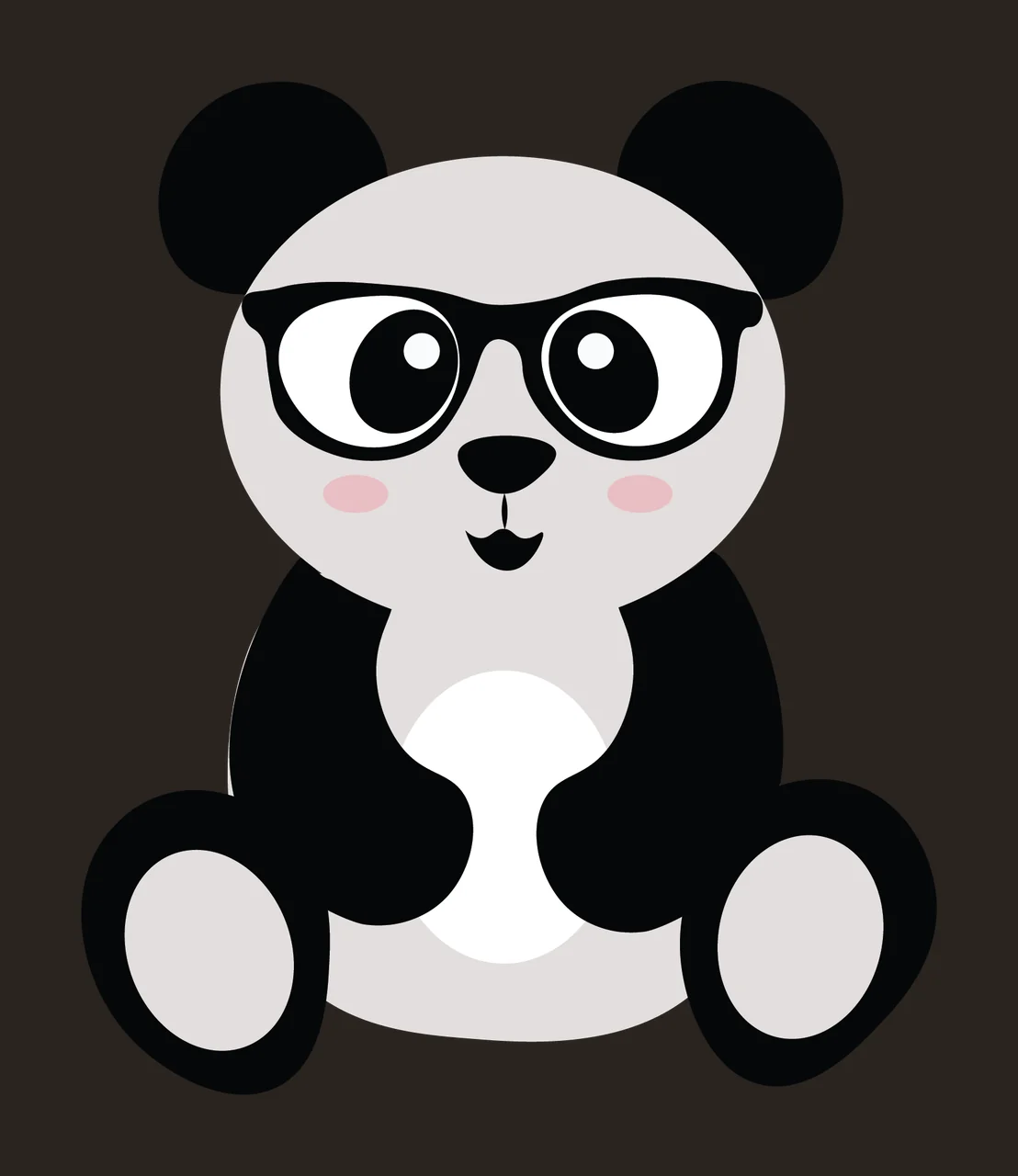Animal Minimalist Black Silhouette Of A Sitting Stuffed head contrast preview thumbnail