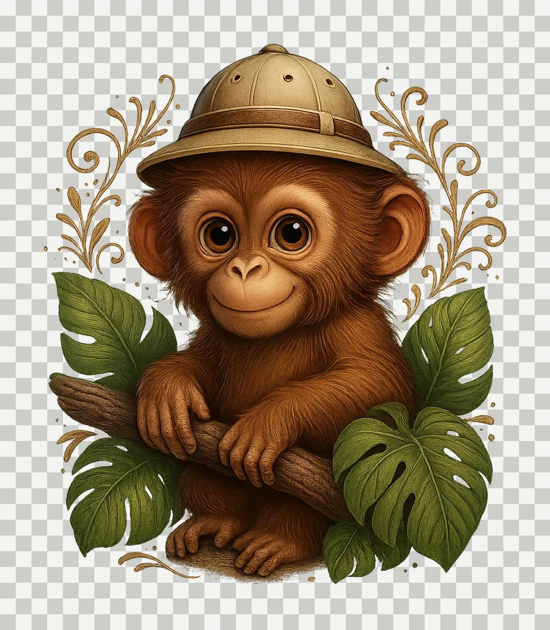 Adorable Safari Baby Animals Cute Baby Shirt Designs Jungle transparency and detail preview thumbnail
