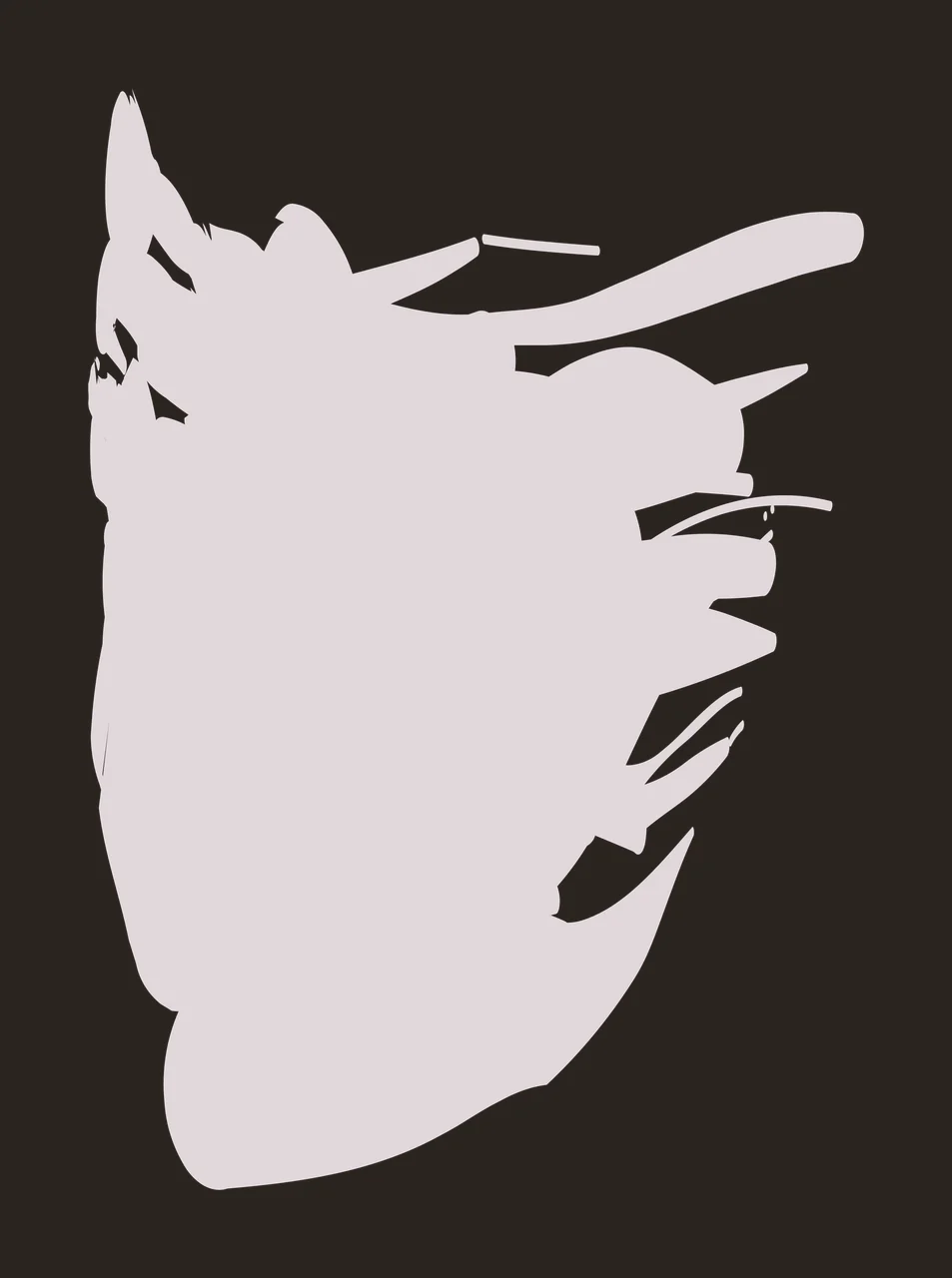 Keychain Abstract Black Brush Stroke Shape splatter texture contrast preview thumbnail