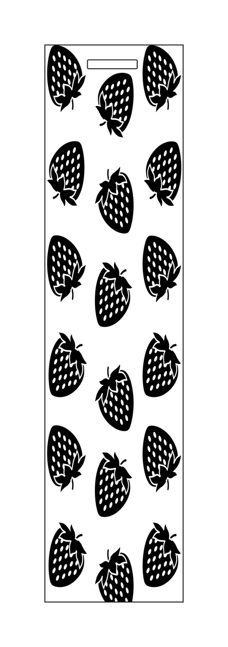 Black Strawberry Fruit Icons Pattern arranged seed dots minimalist
