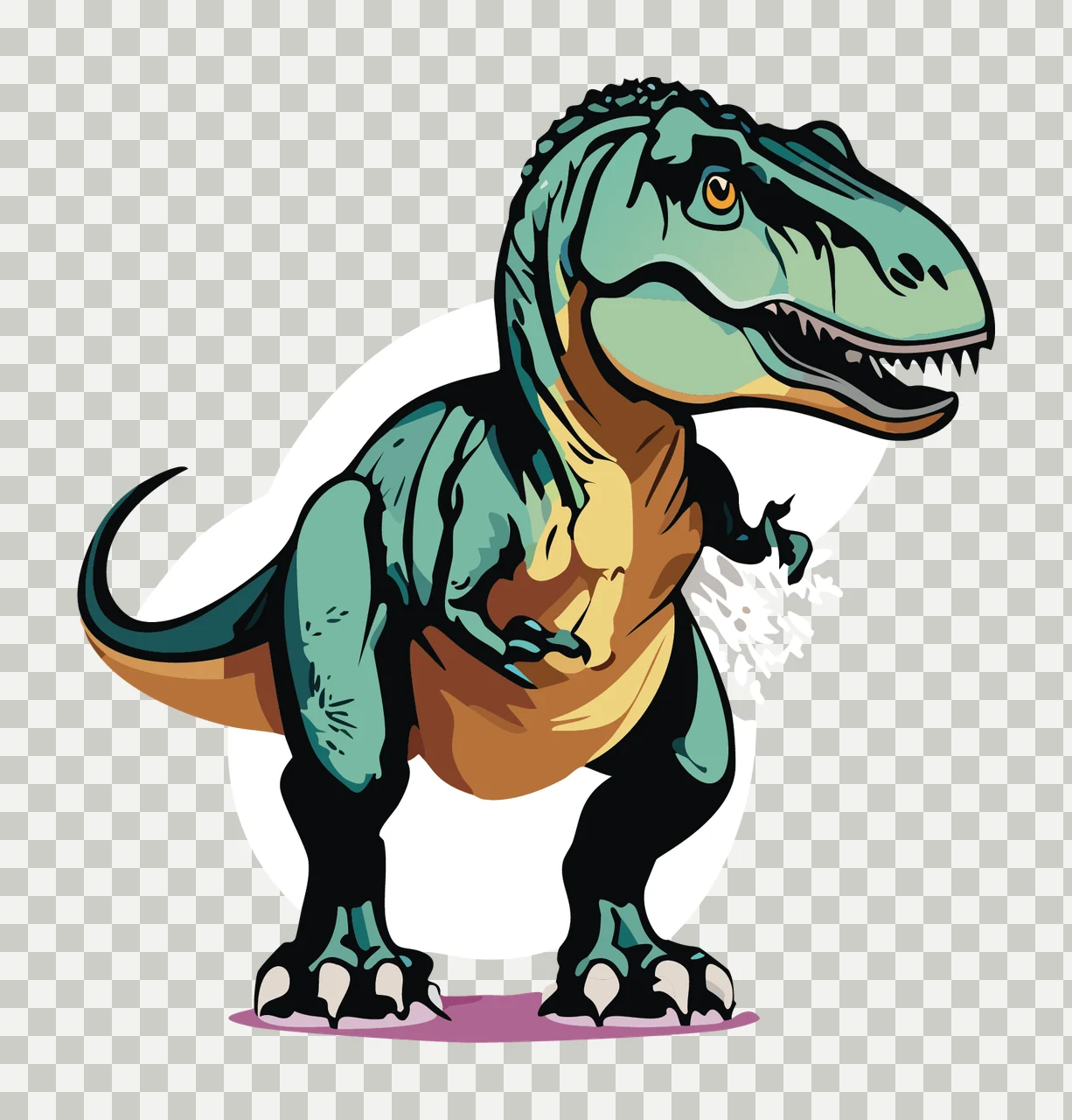 Dinosaur Skeleton Silhouette Side Profile standing graphic transparency and detail preview thumbnail