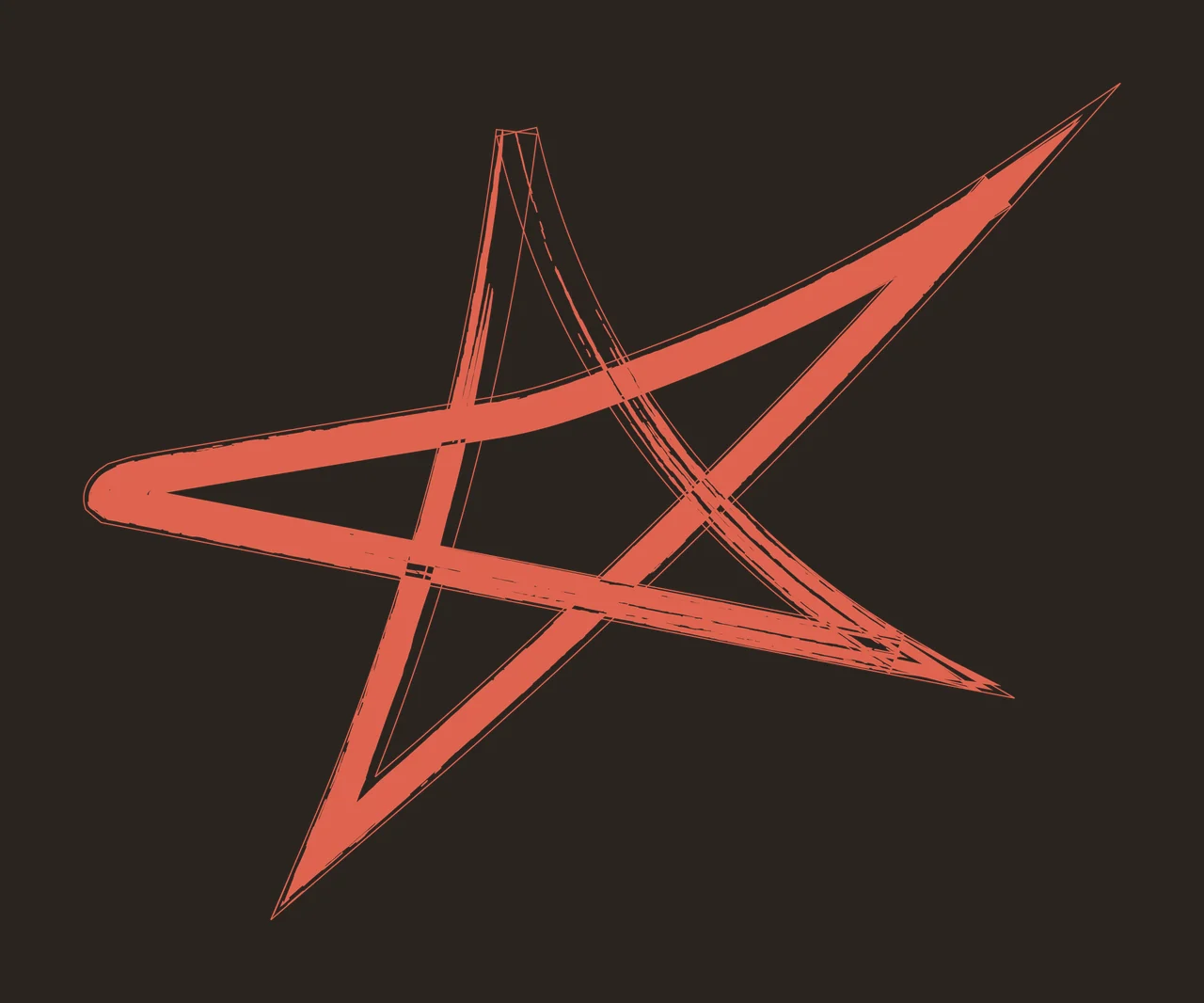 Distorted Star Shape With Lines abstract black white geometric contrast preview thumbnail