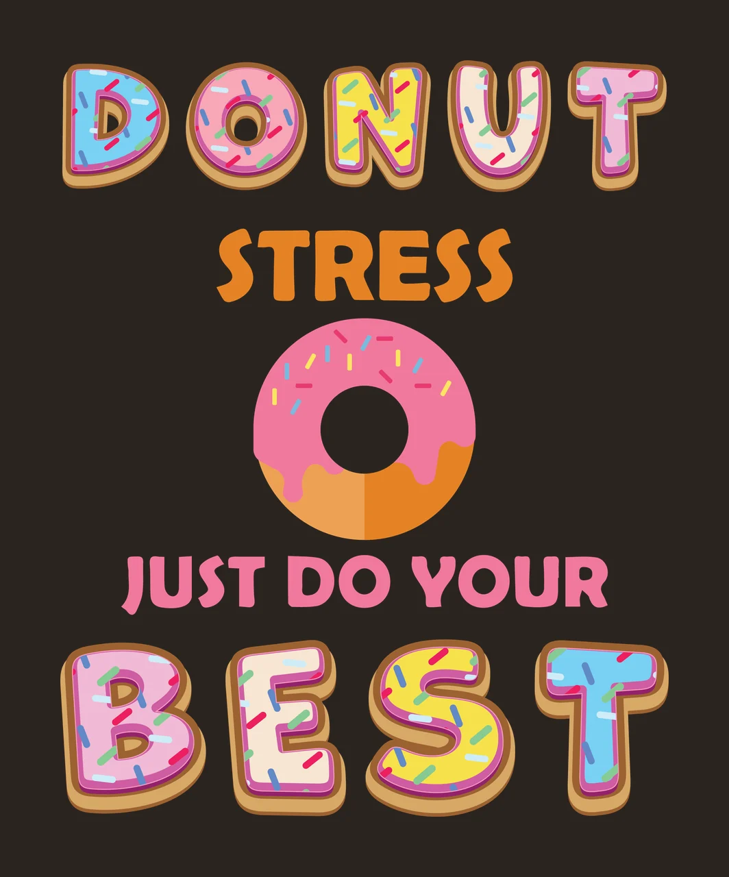 Donut Motivational Poster Text dots black white typography contrast preview thumbnail