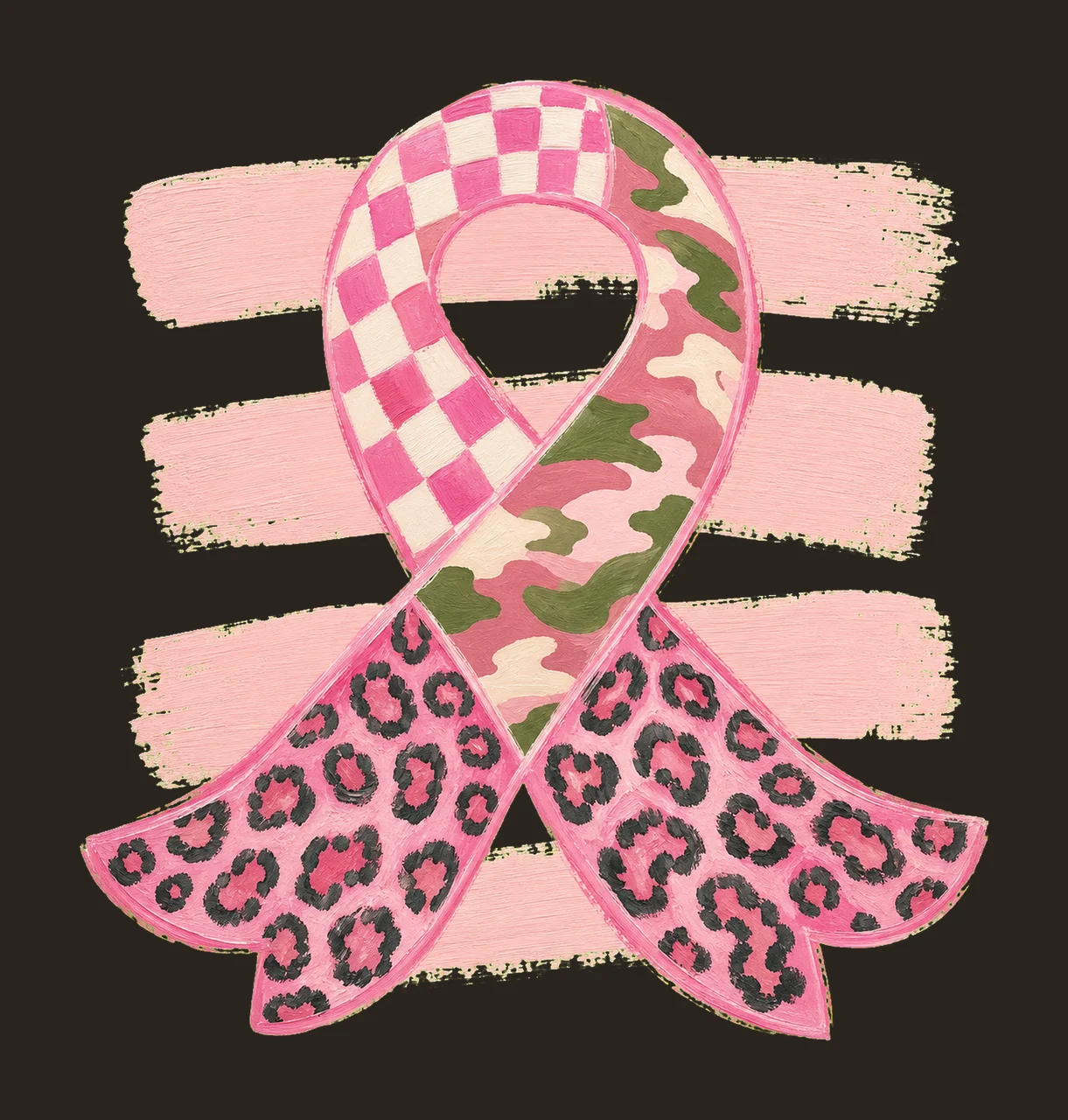 Triple Pattern Pink Awareness Ribbon bundle 01 contrast preview thumbnail