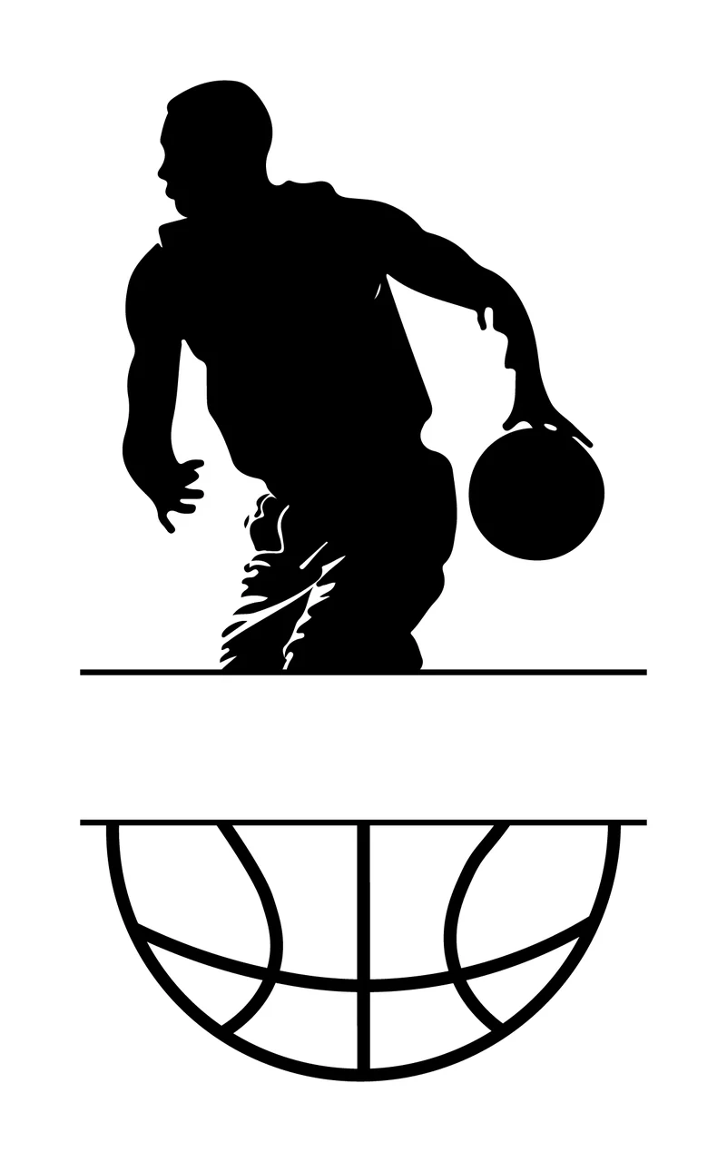 Can Glass Wrap Basketball Player Silhouette With Frame