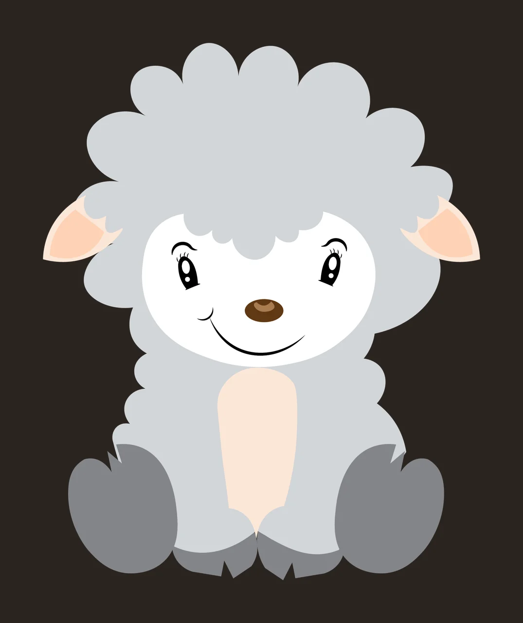 Animal Black Silhouette Of A Small Fluffy Facing sitting fur contrast preview thumbnail