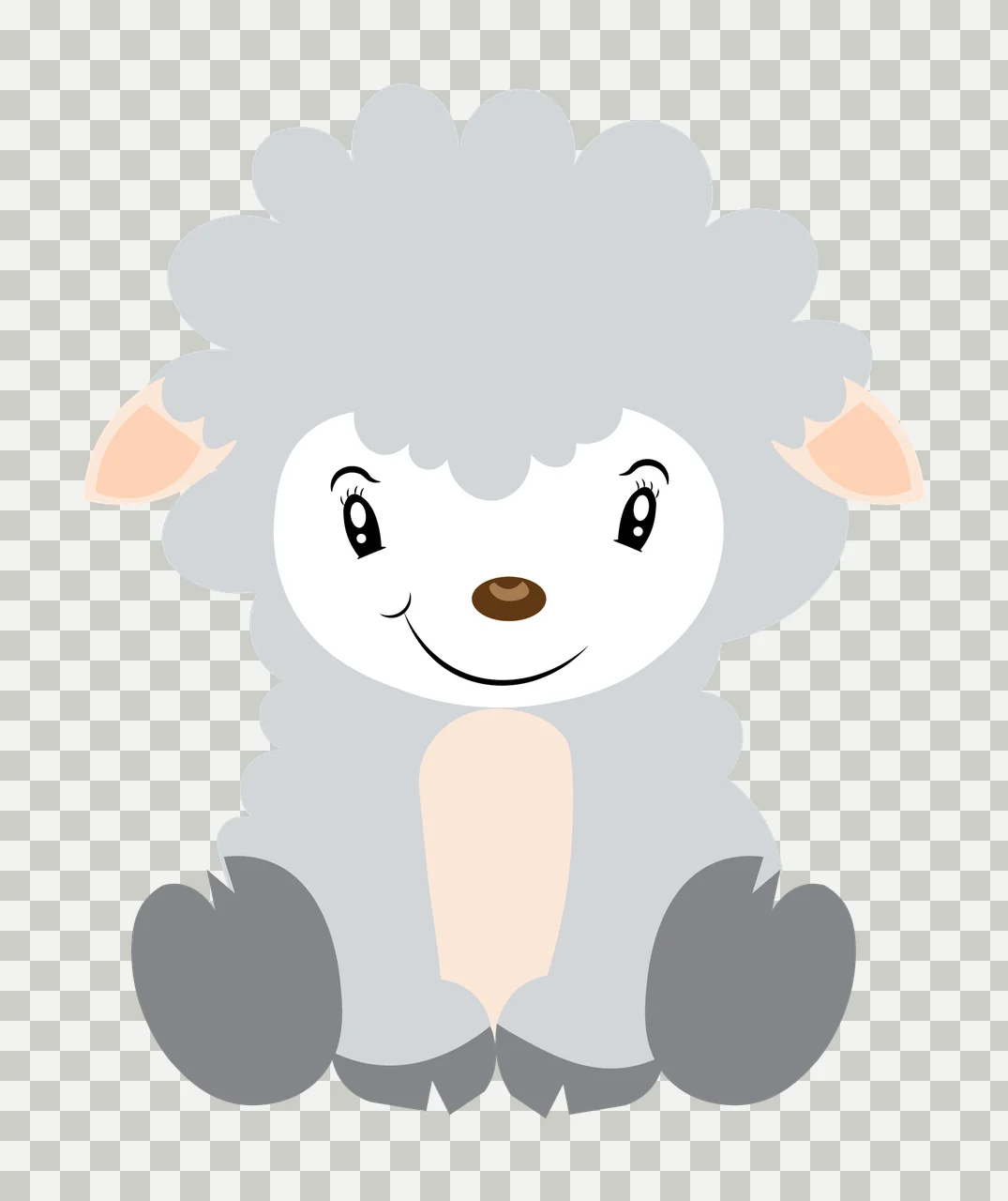 Animal Black Silhouette Of A Small Fluffy Facing sitting fur transparency and detail preview thumbnail