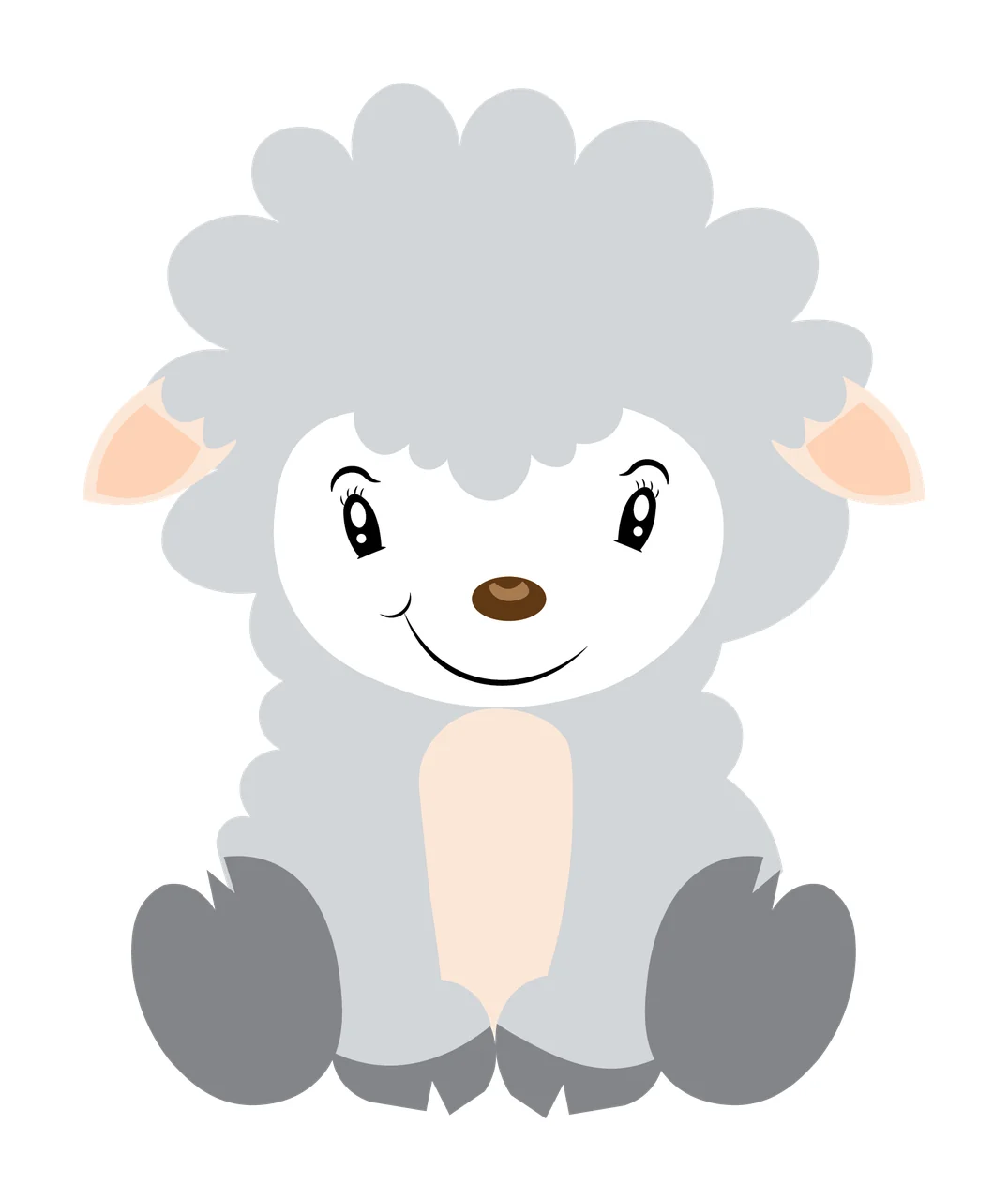 Animal Black Silhouette Of A Small Fluffy Facing sitting fur