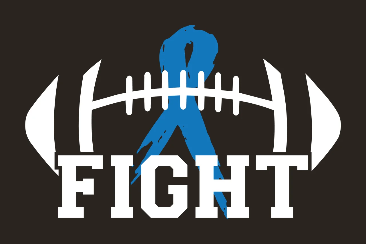 Awareness Text With Letters And Football In Black contrast preview thumbnail