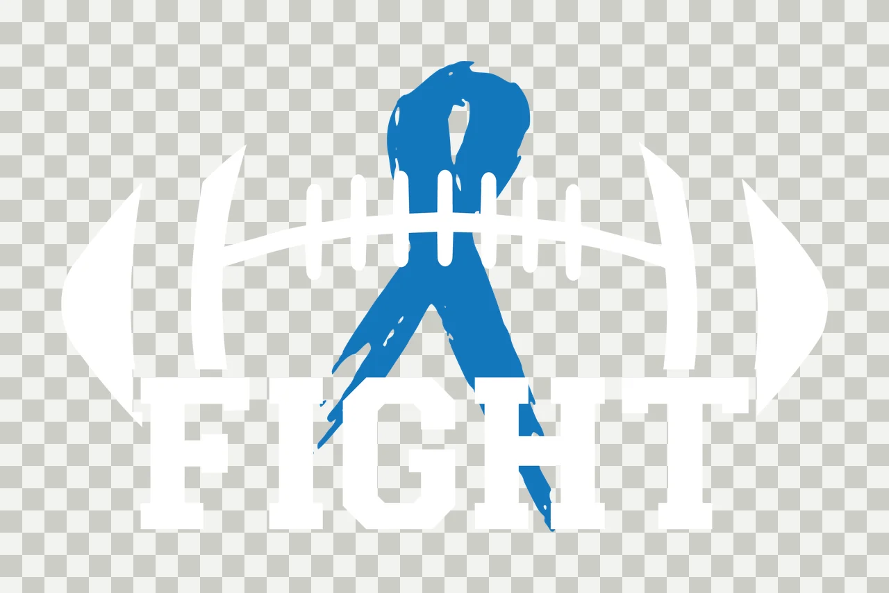 Awareness Text With Letters And Football In Black transparency and detail preview thumbnail